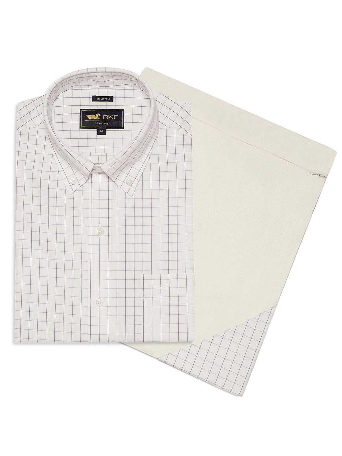 Camisa Cuello Button-Down Hombre WF Morado-5