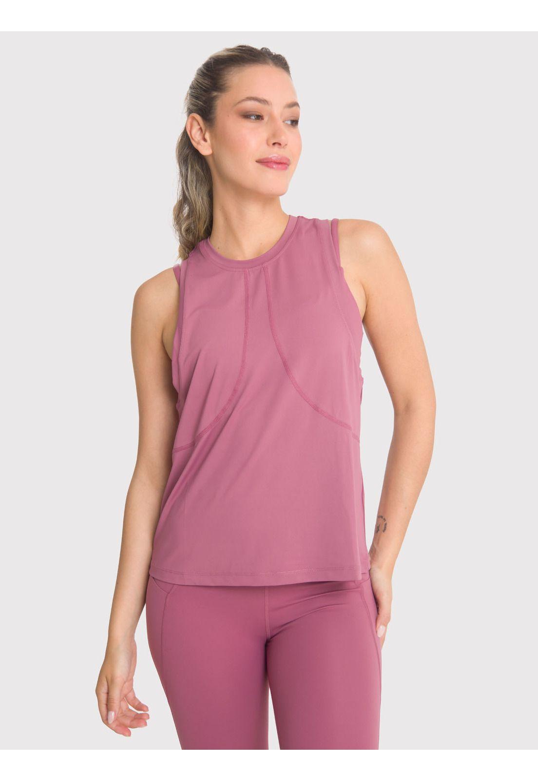 Polera deportiva Mujer Vest Shelly Rosada-3