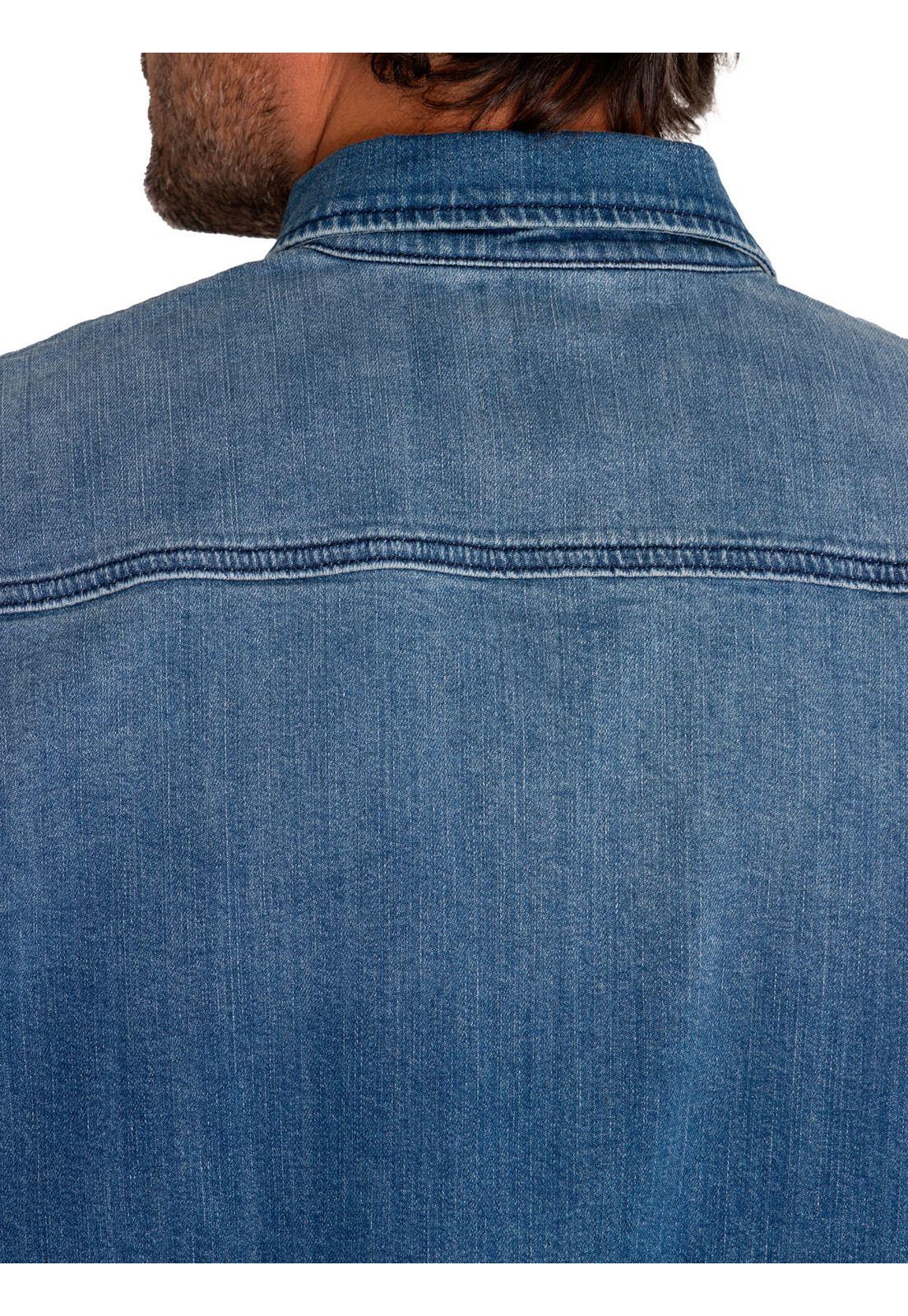 Camisa Algodón Orgánico Hombre Denim Azul-8