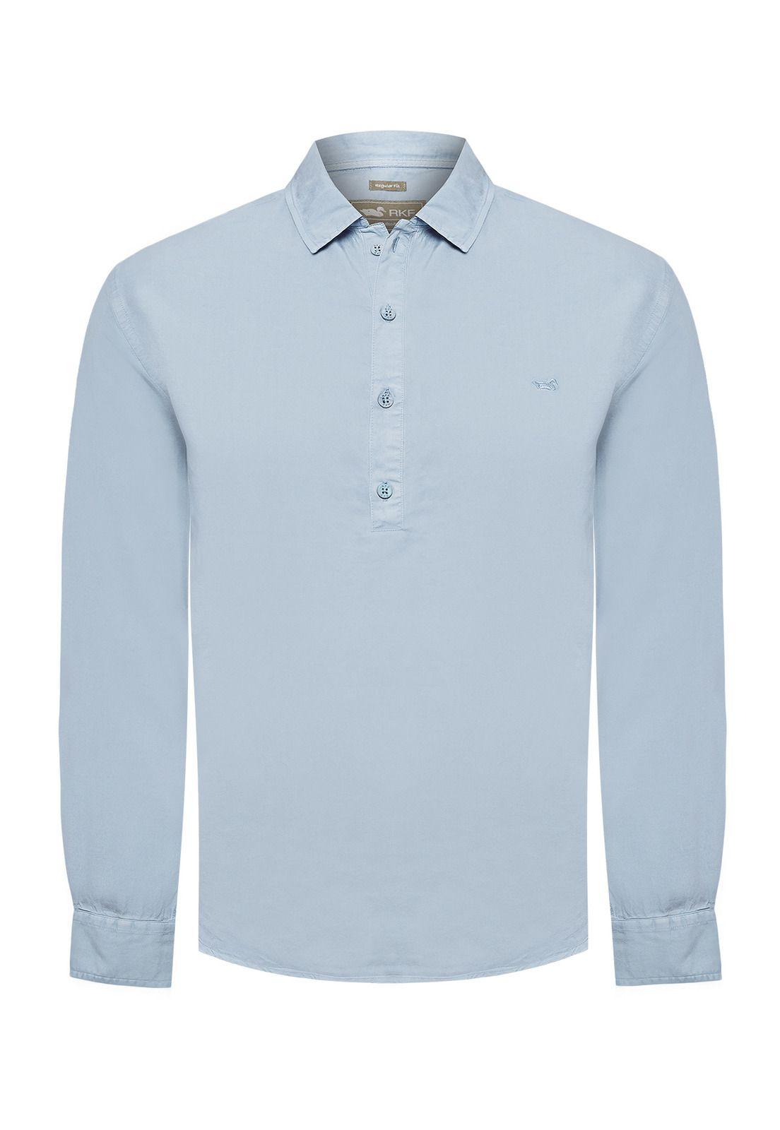 Camisa Tencel Hombre Tencelhalf Azul-0