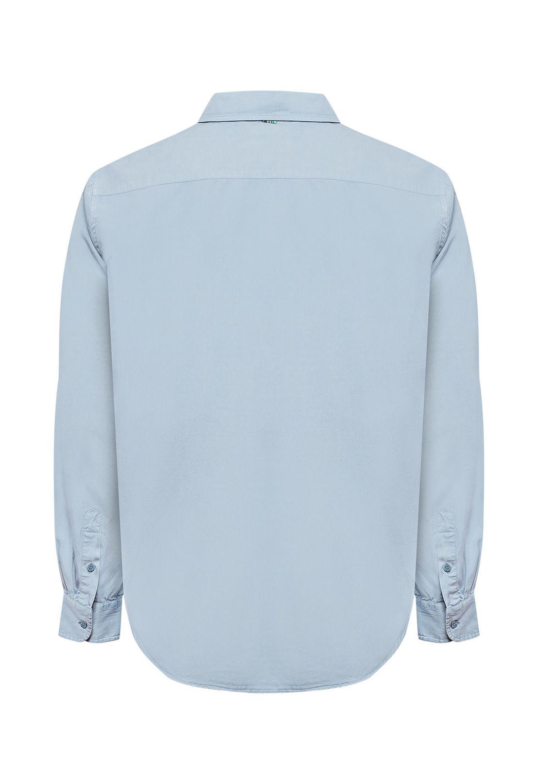 Camisa Tencel Hombre Tencelhalf Azul-1