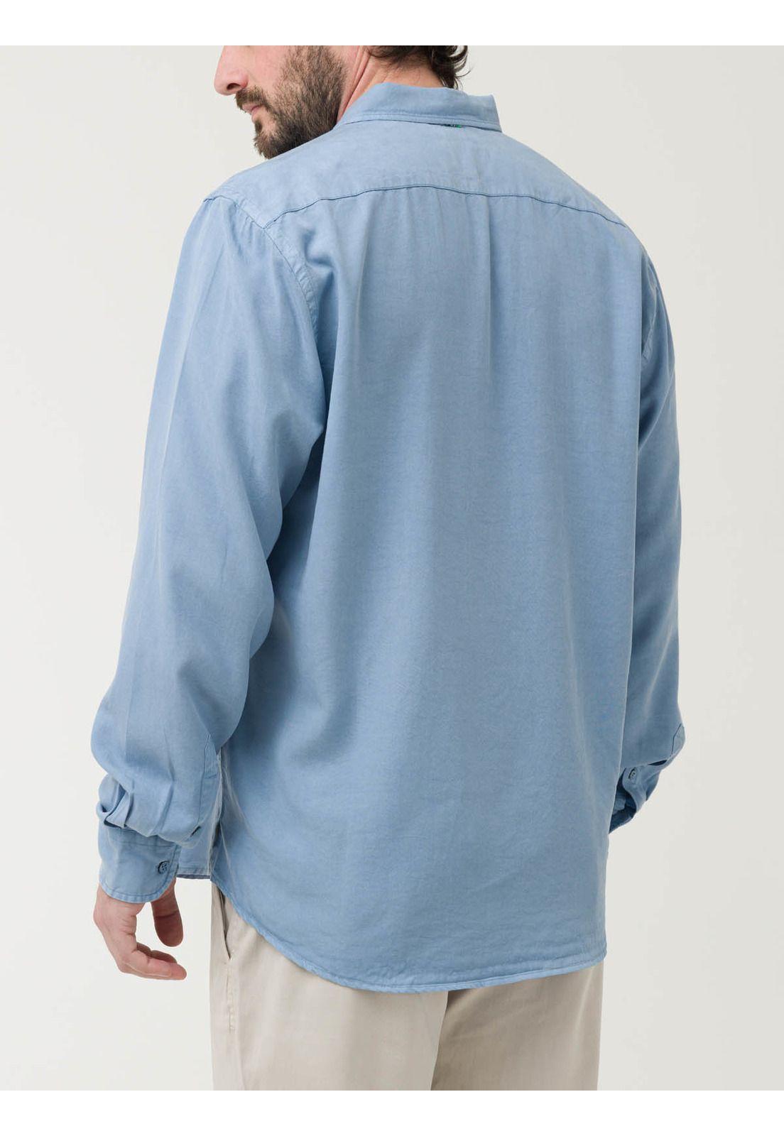 Camisa Tencel Hombre Tencelhalf Azul-6