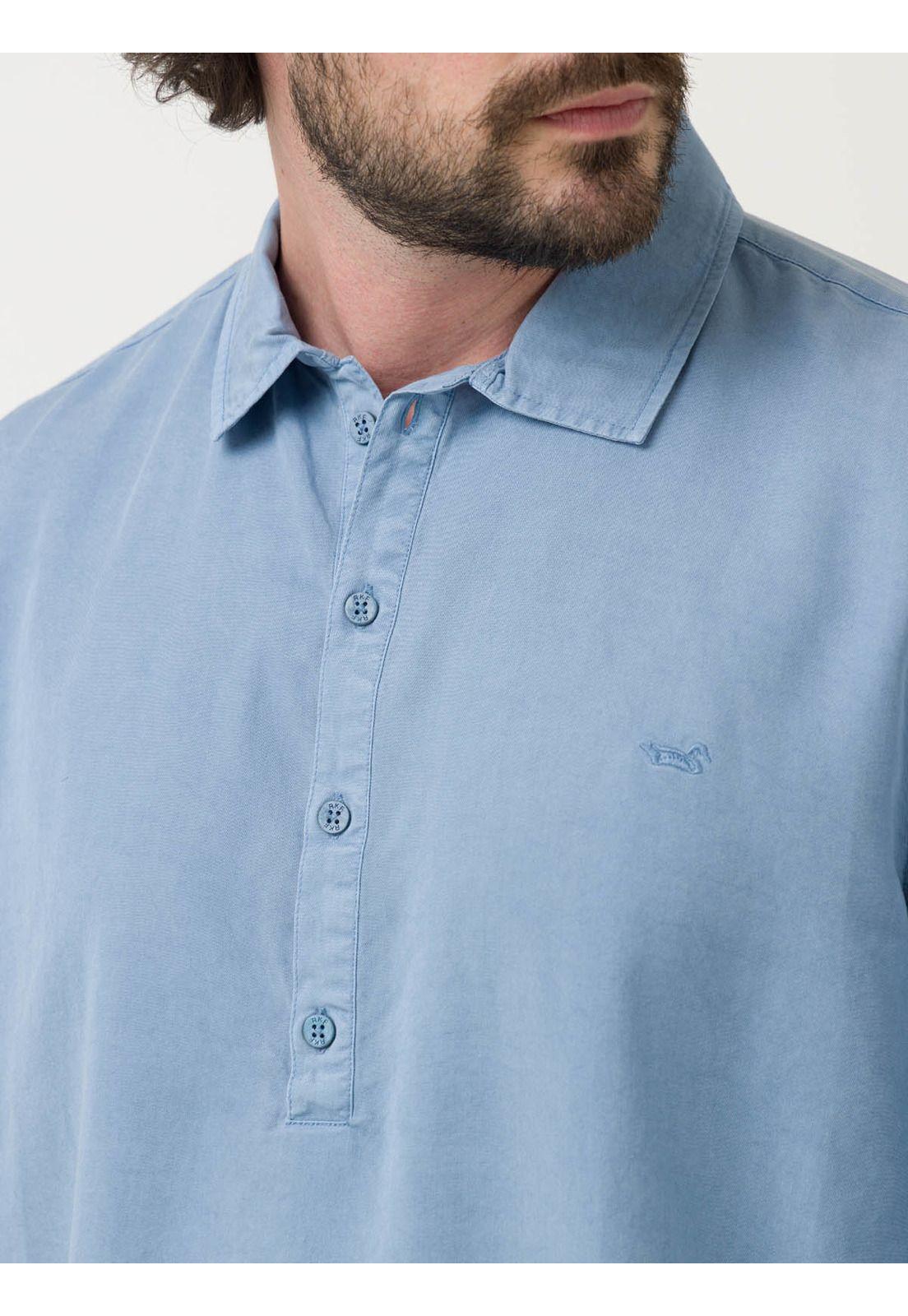 Camisa Tencel Hombre Tencelhalf Azul-7