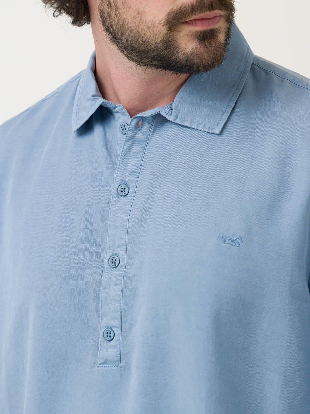 Camisa Tencel Hombre Tencelhalf Azul-7