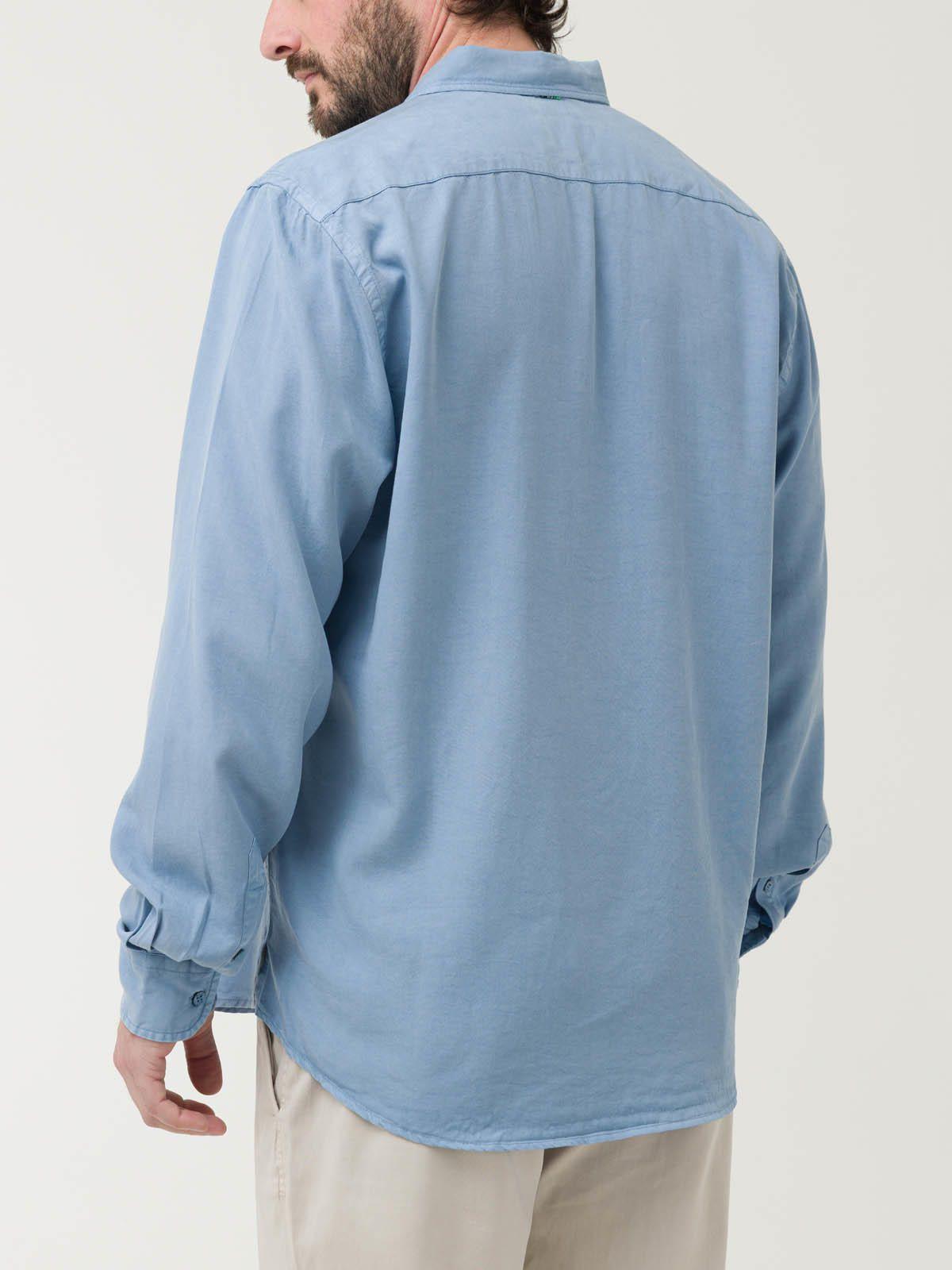 Camisa Tencel Hombre Tencelhalf Azul-6