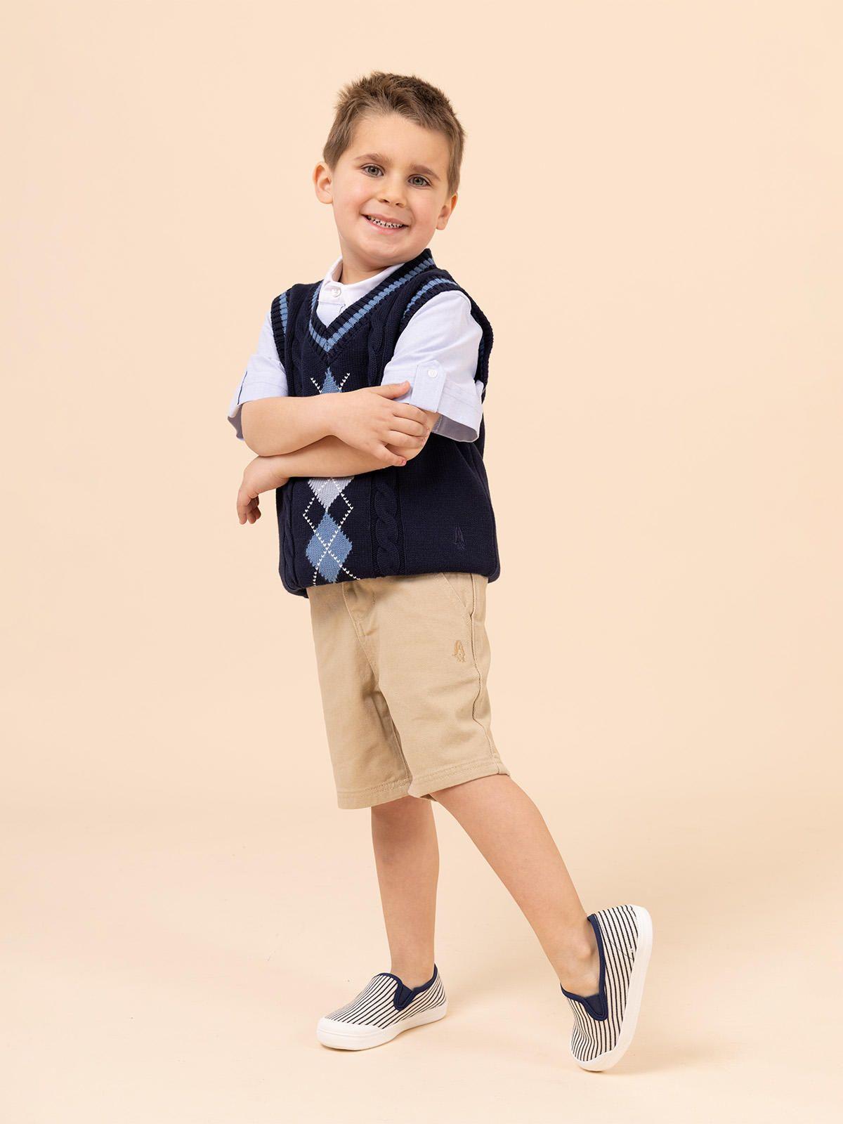 Short Clasico Beige Niño-3