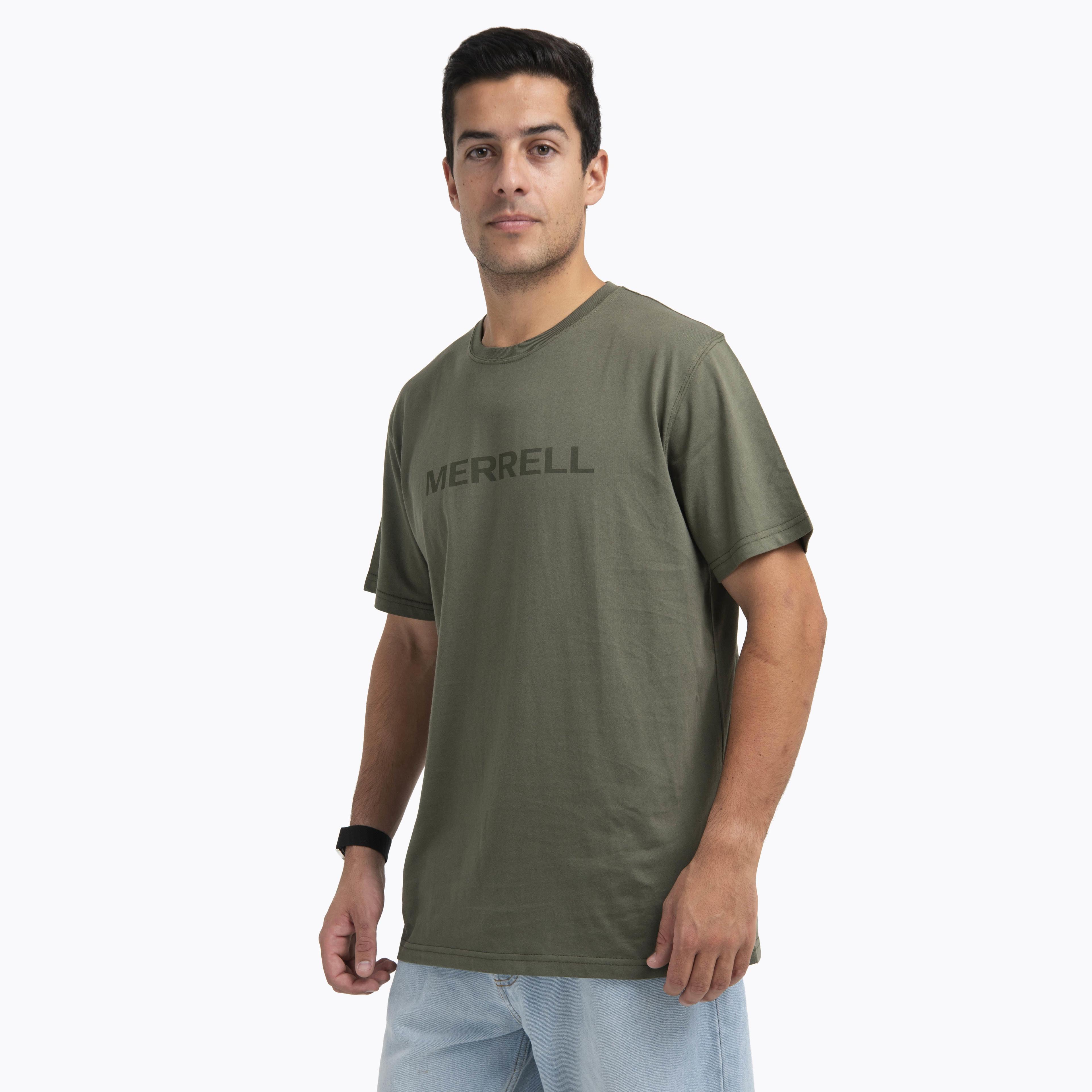 Polera Manga Corta Hombre Logo Tee Verde-1