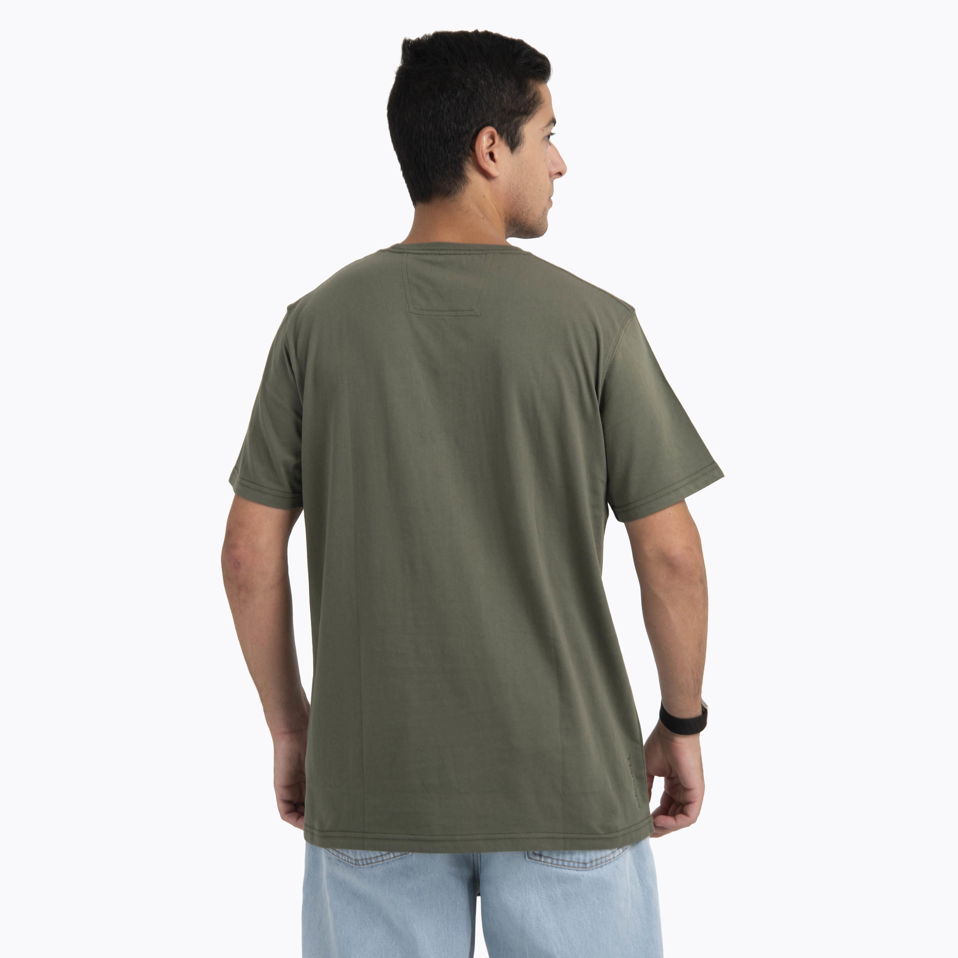 Polera Manga Corta Hombre Logo Tee Verde-3