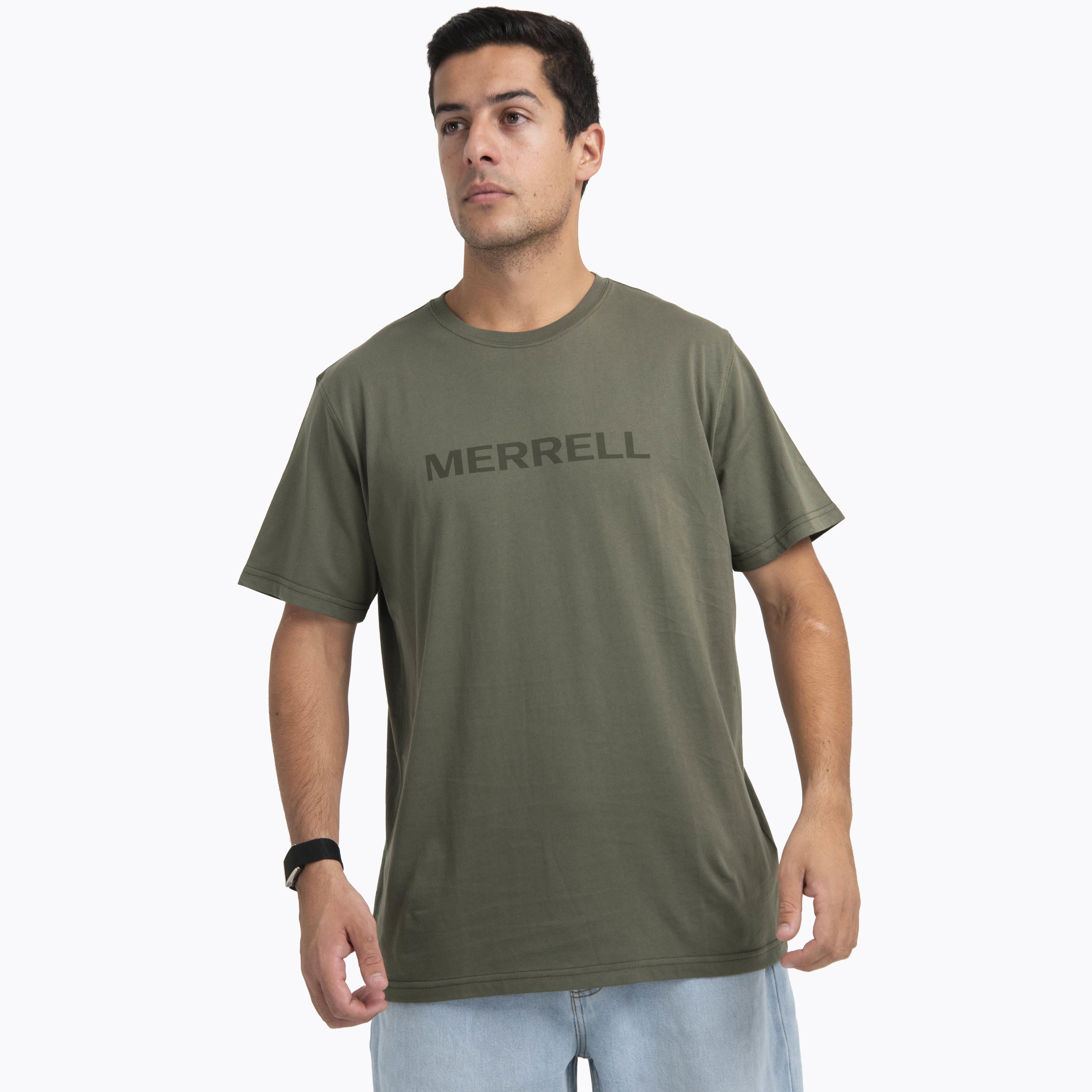 Polera Manga Corta Hombre Logo Tee Verde-0