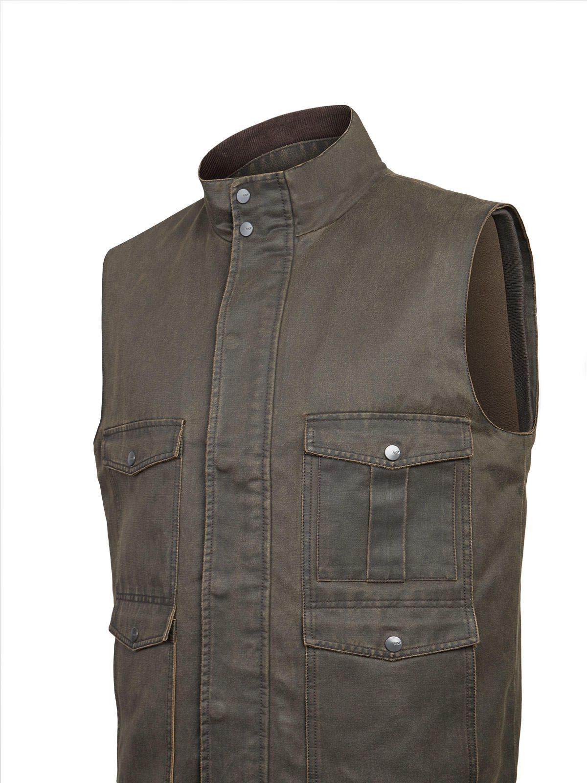 Chaqueta Sin Mangas Algodón Hombre Marzio Café-3