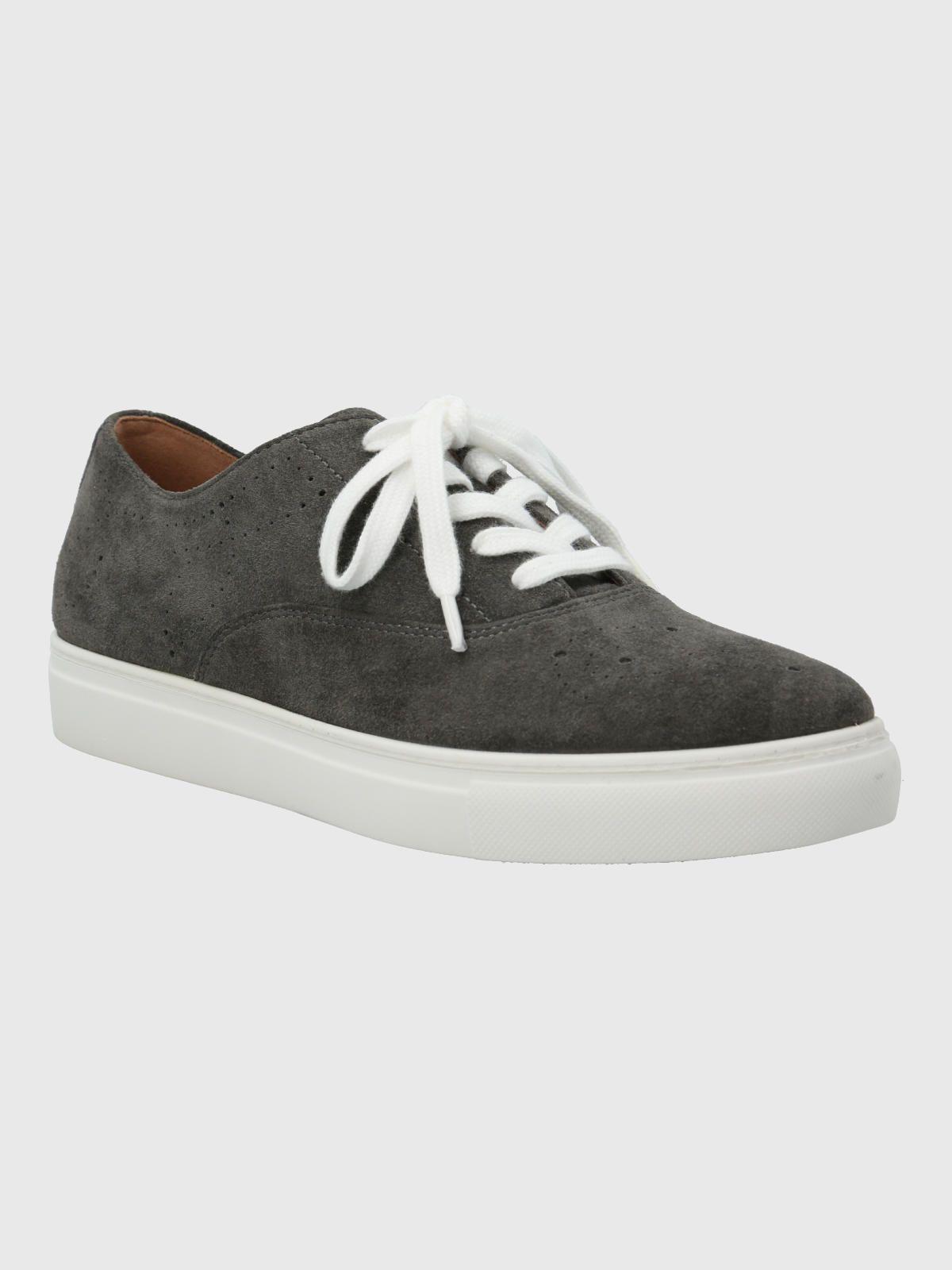 Zapatilla Cuero Mujer Wenx Gris-0