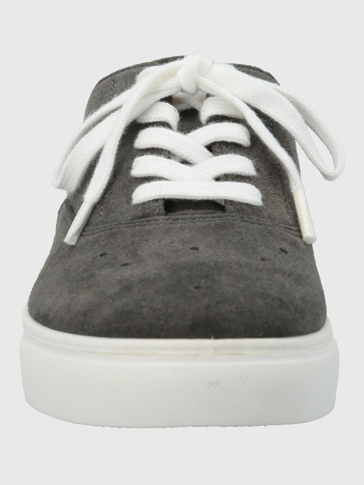 Zapatilla Cuero Mujer Wenx Gris-3