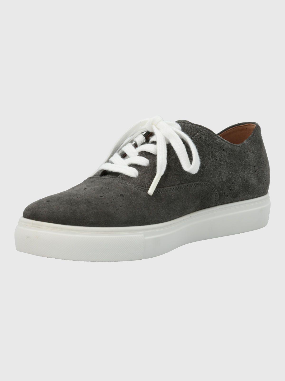 Zapatilla Cuero Mujer Wenx Gris-4