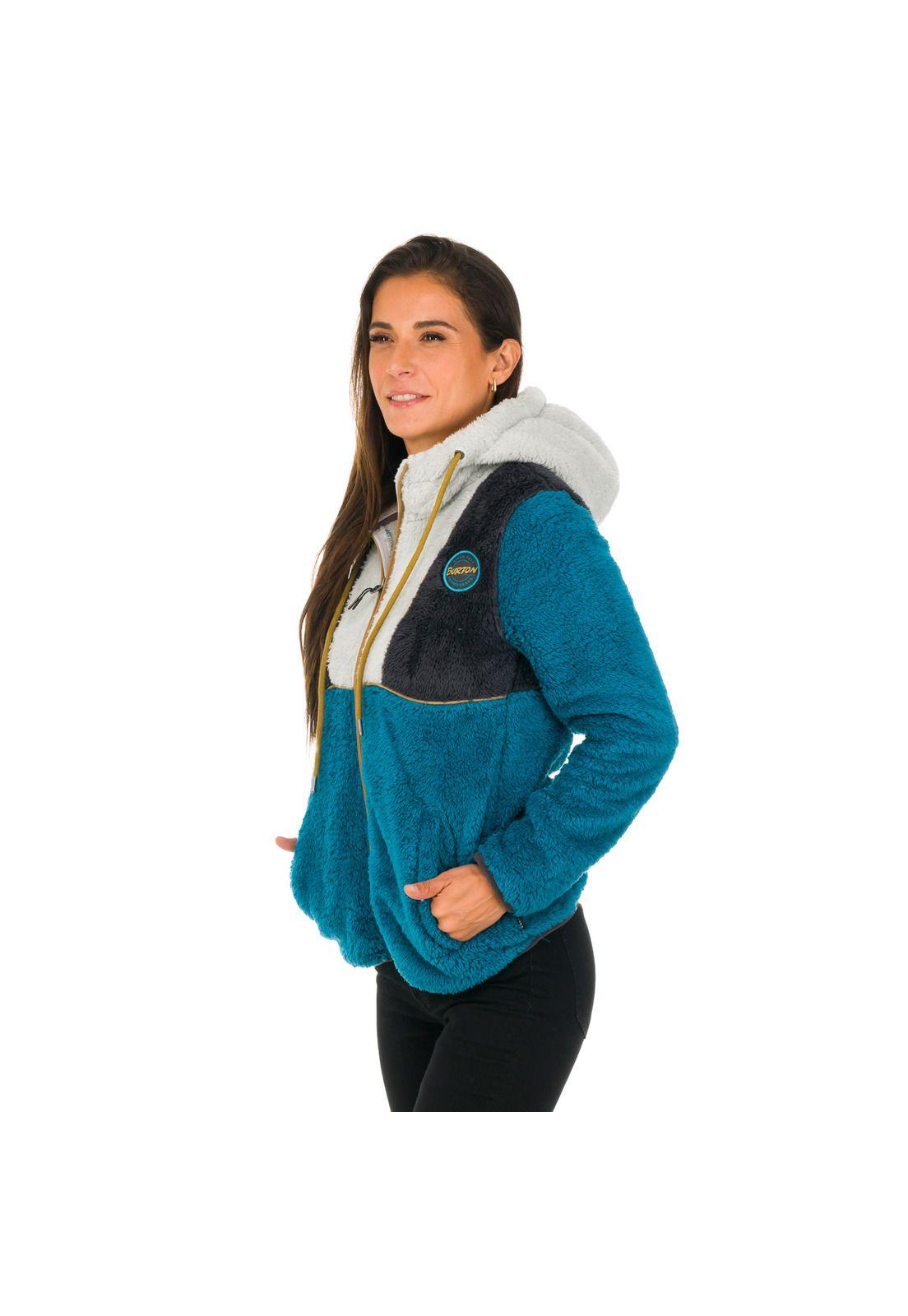 Polar Mujer Alhena II Shaggy Azul Petróleo -1