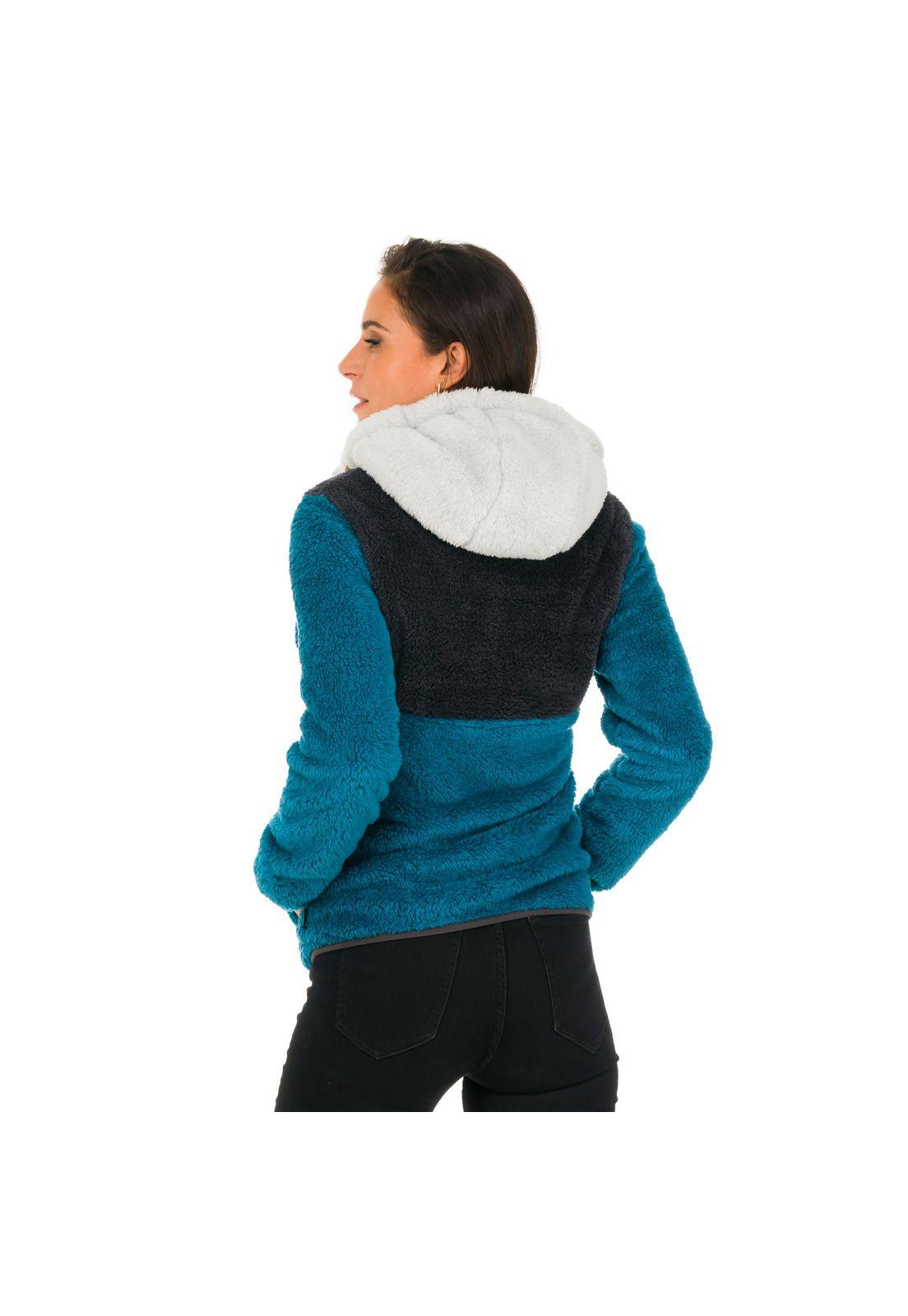 Polar Mujer Alhena II Shaggy Azul Petróleo -2