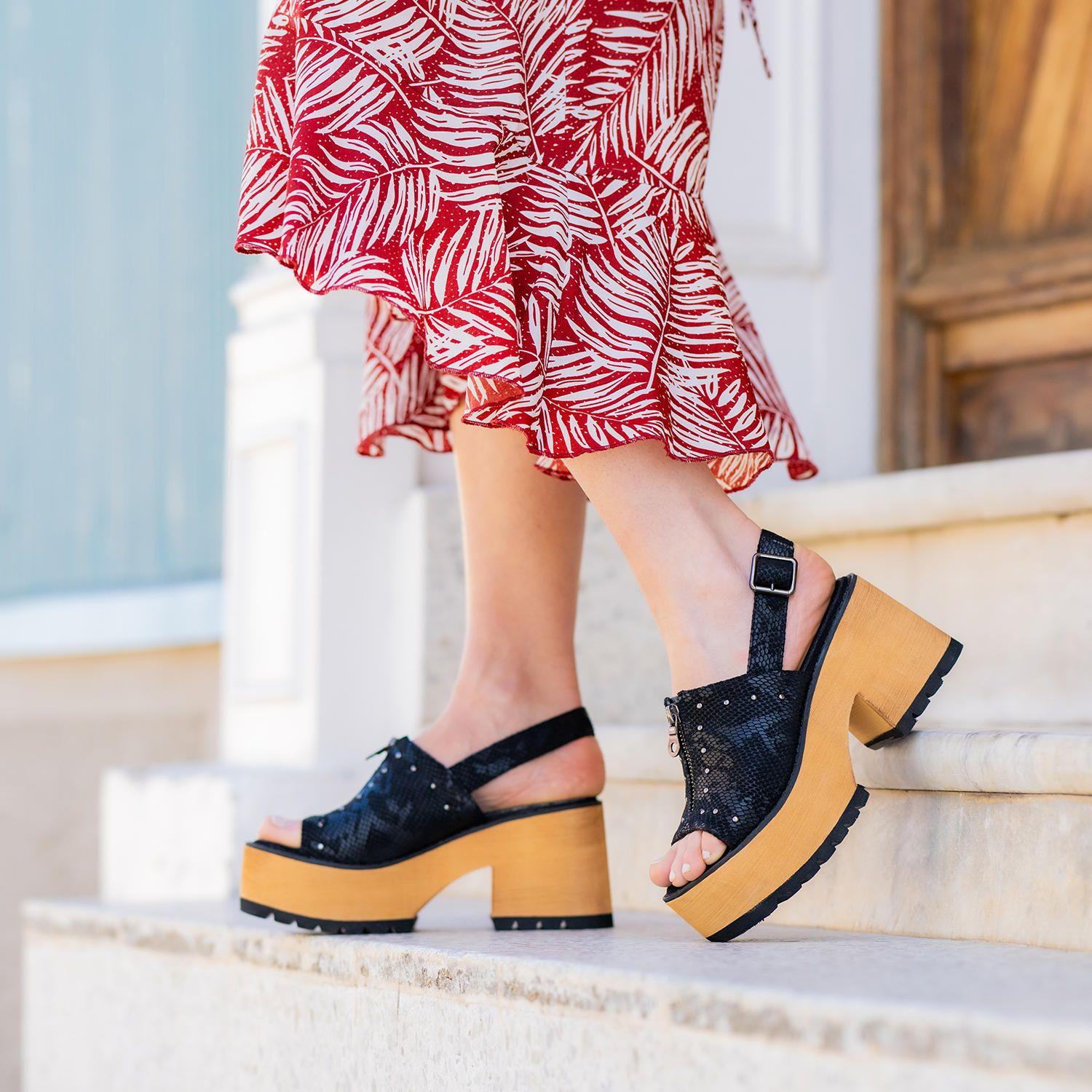 Sandalia Mujer Calm Negro-1