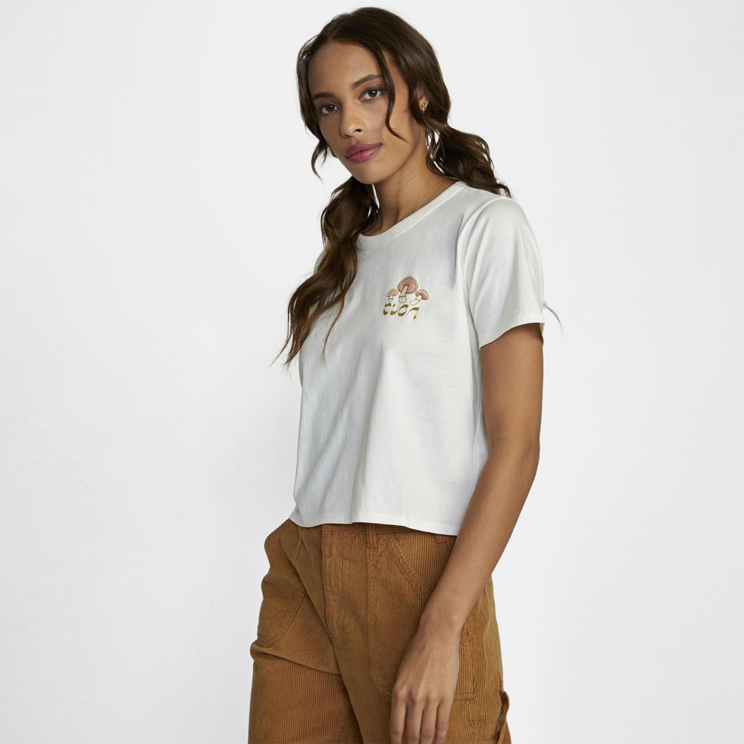 Polera M/C Mujer Fungi Boxed J Tees Blanco-2