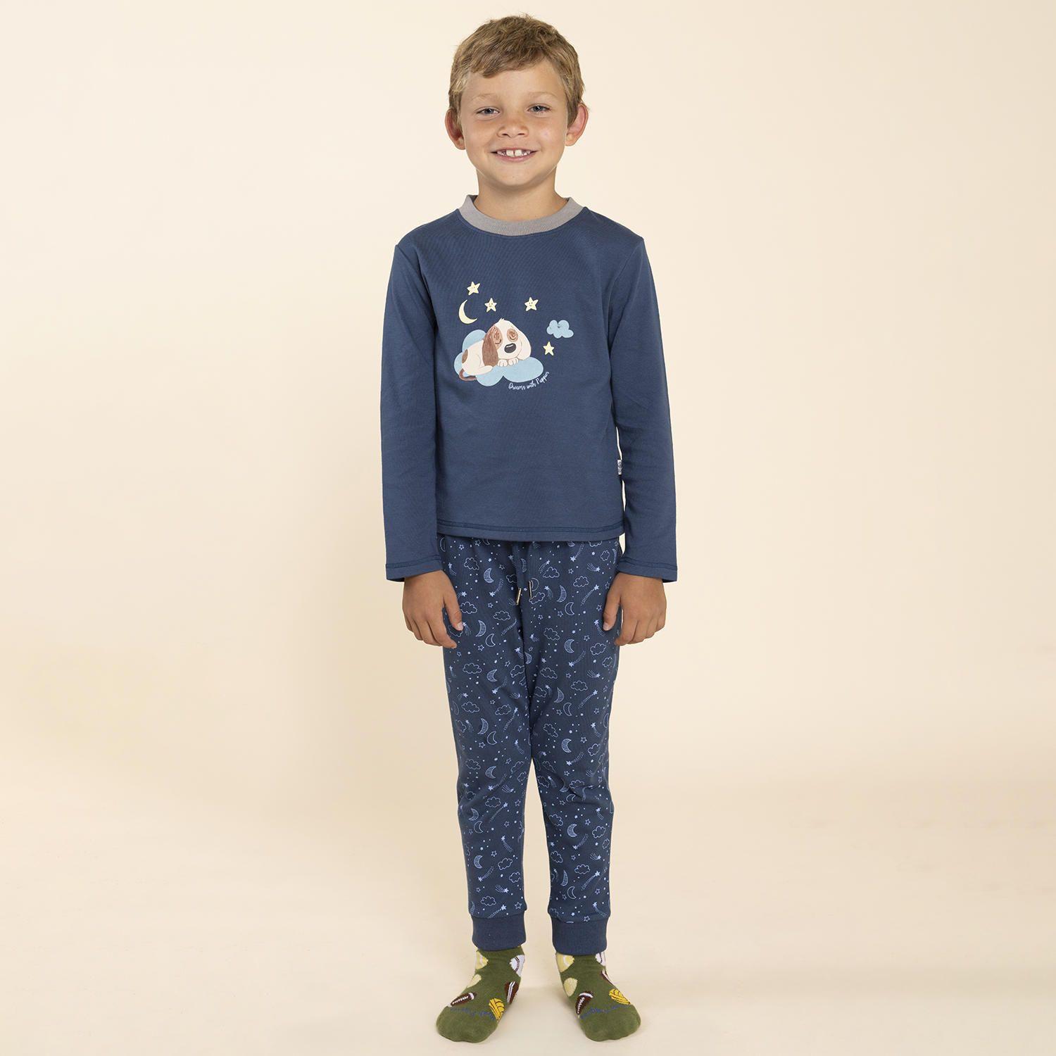 Pijama Niño Dreams Azul Marino-0