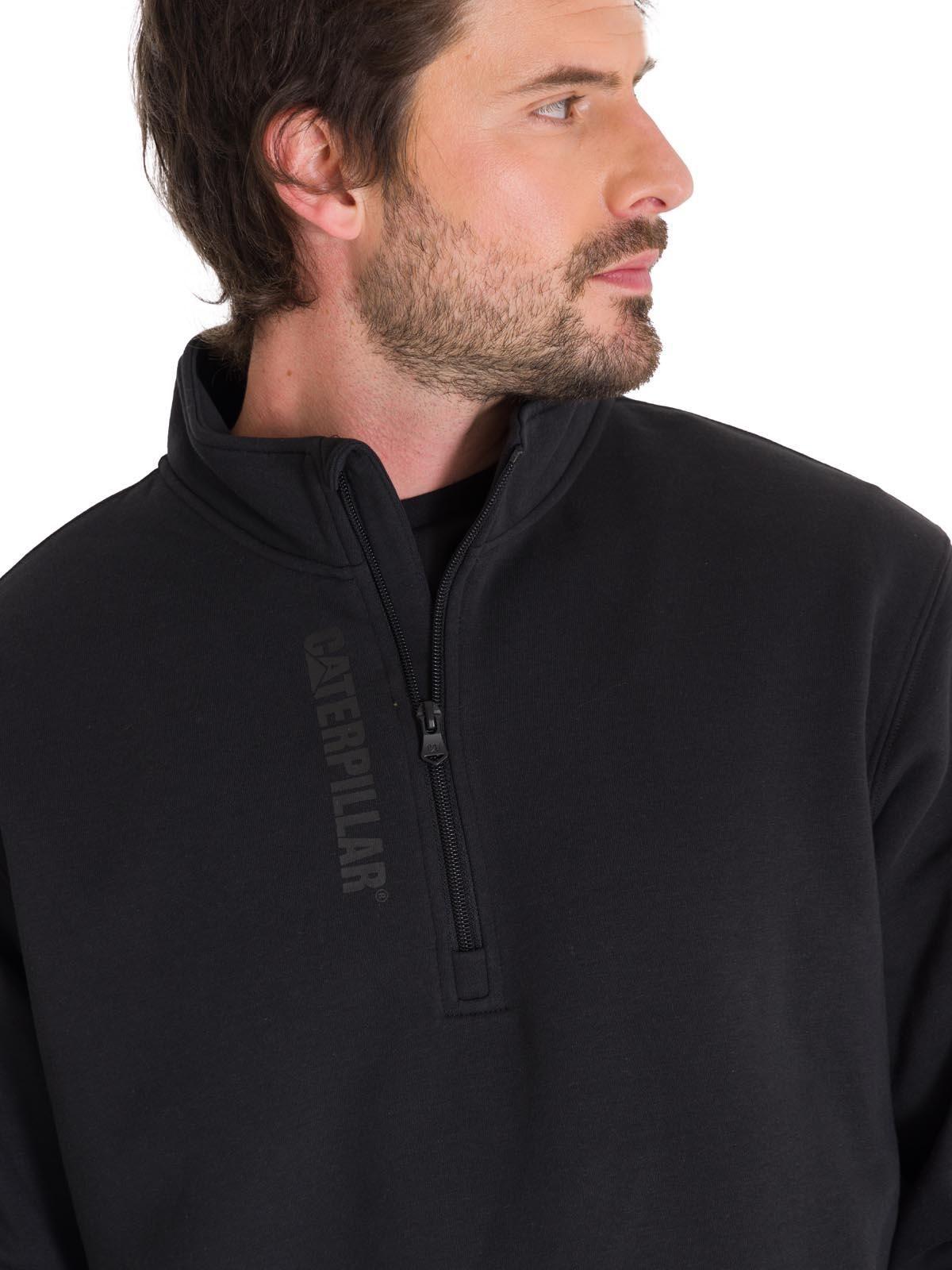 Polerón Midweight Quarter Zip Hombre Negro-4