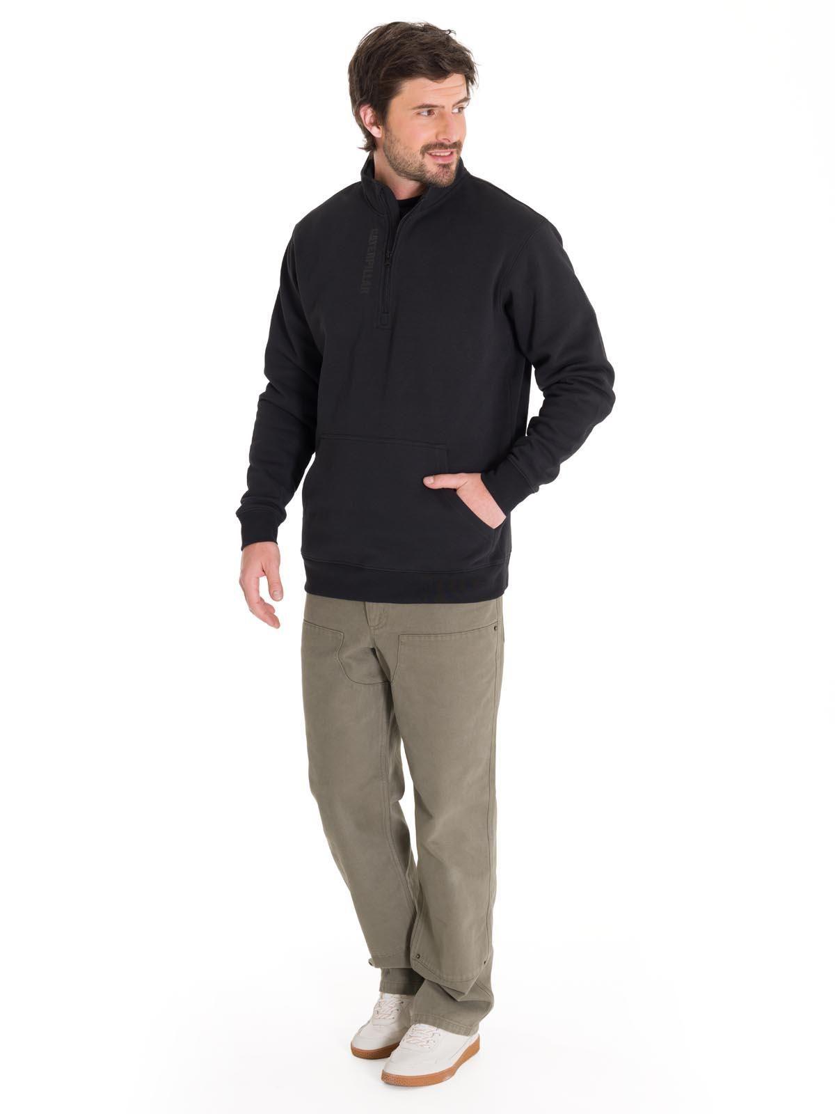 Polerón Midweight Quarter Zip Hombre Negro-5
