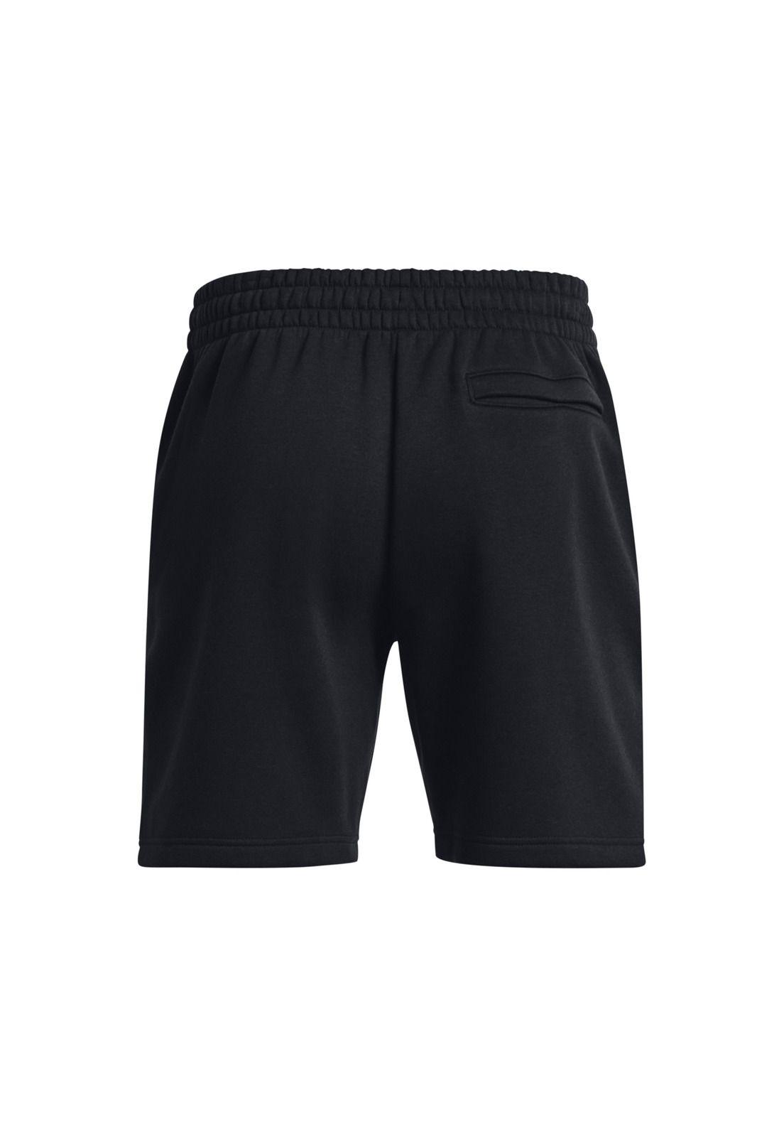 Shorts de vellón UA Essential hombre Negro-1