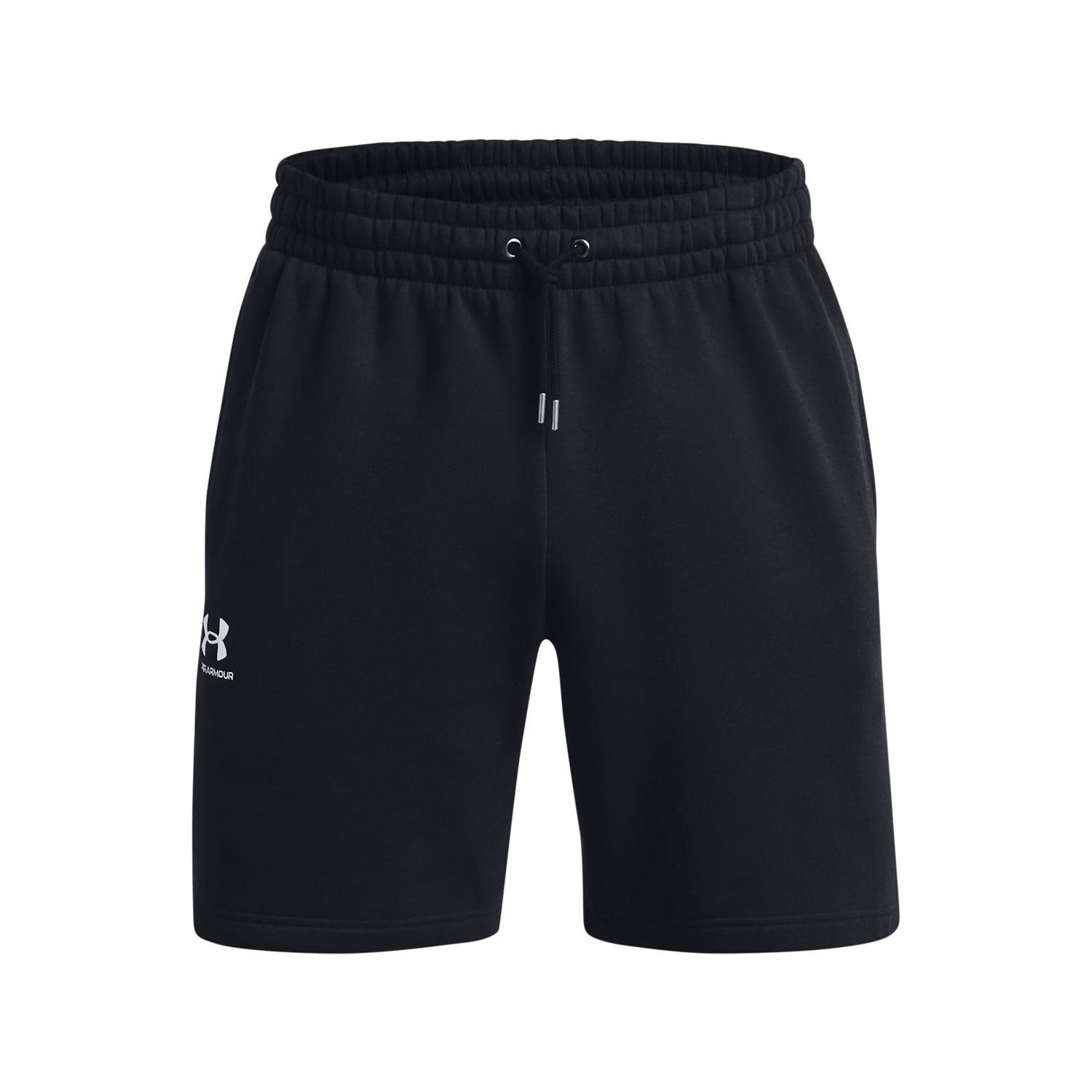 Shorts de vellón UA Essential hombre Negro-0