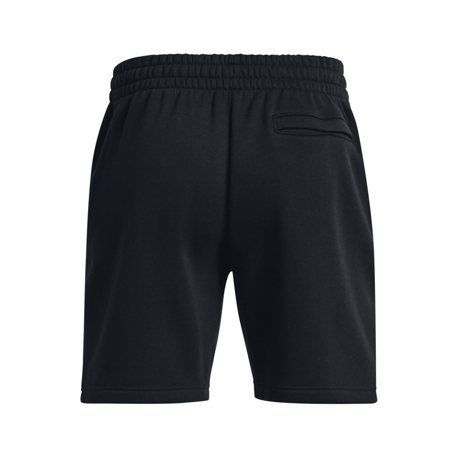 Shorts de vellón UA Essential hombre Negro-1