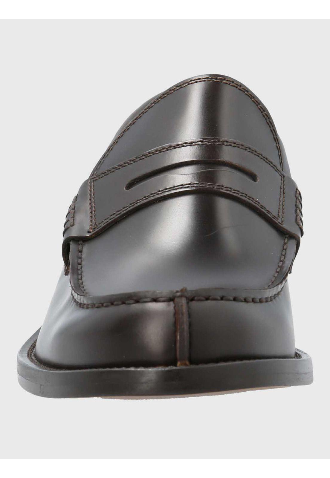 Mocasin Italiano Hombre Cuero Café Oscuro-3
