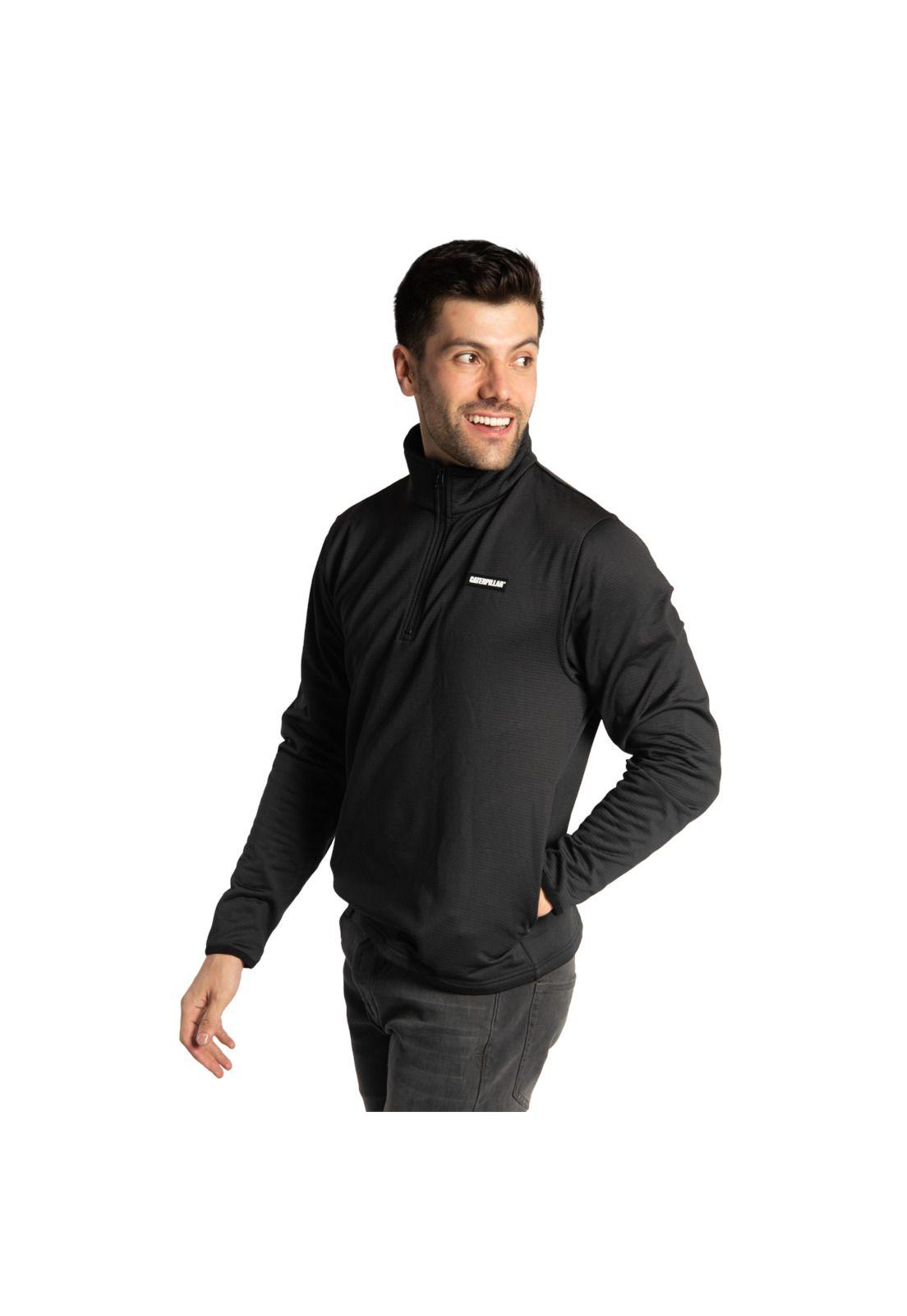 Polar Hombre Fdtn Qz Grid Fleece Negro-0
