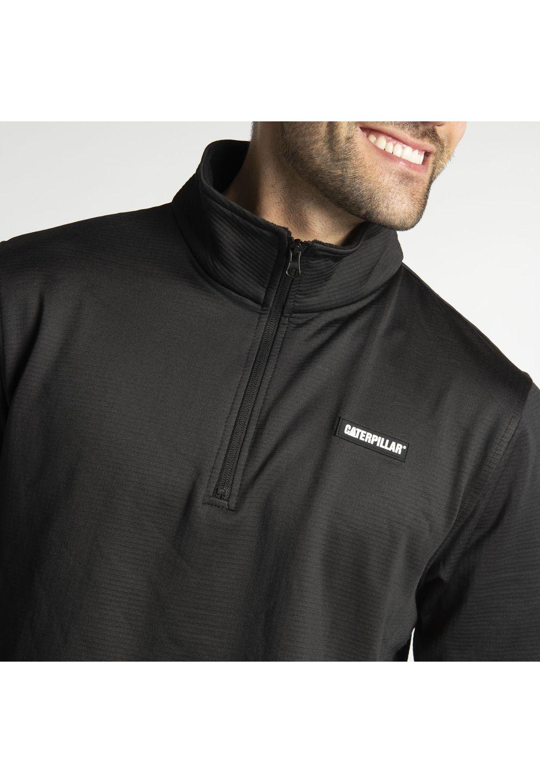Polar Hombre Fdtn Qz Grid Fleece Negro-3