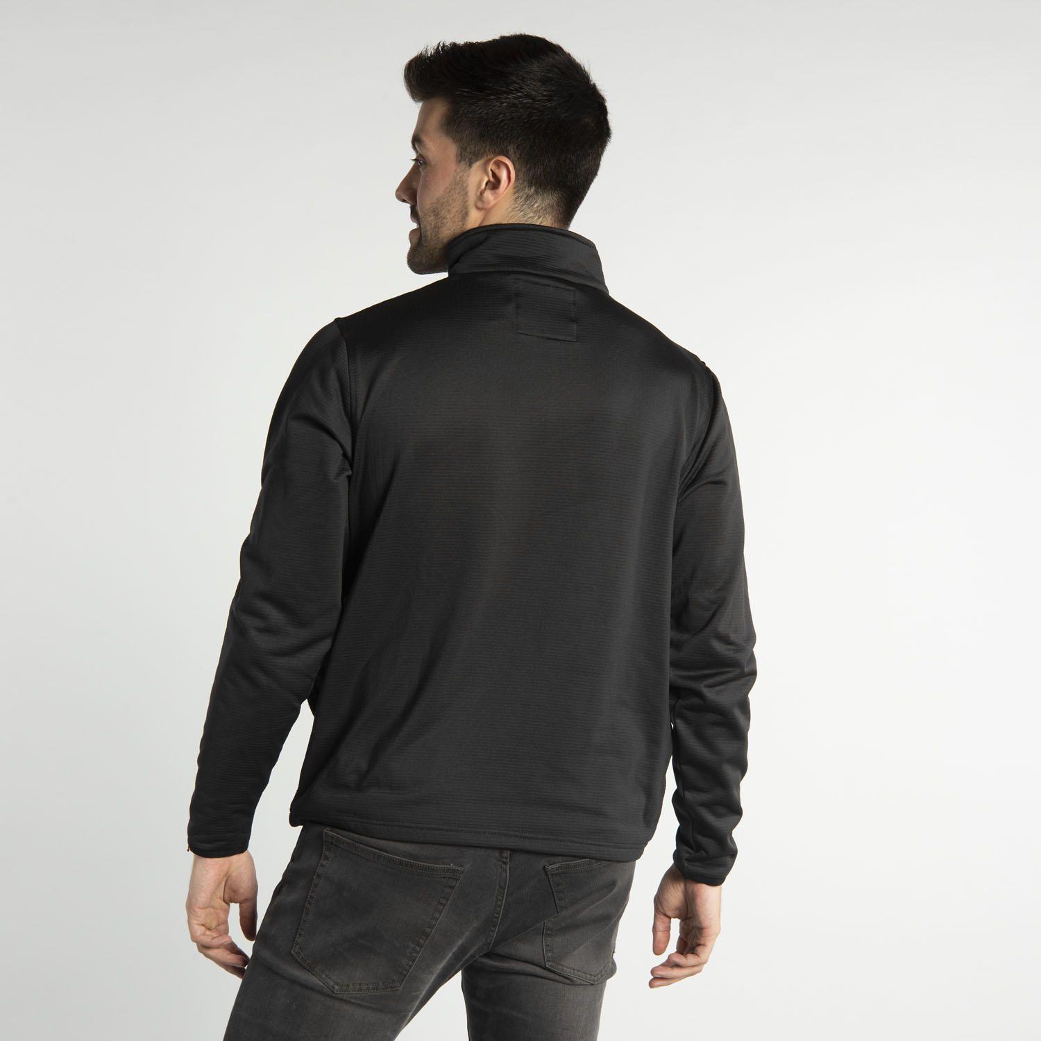 Polar Hombre Fdtn Qz Grid Fleece Negro-2