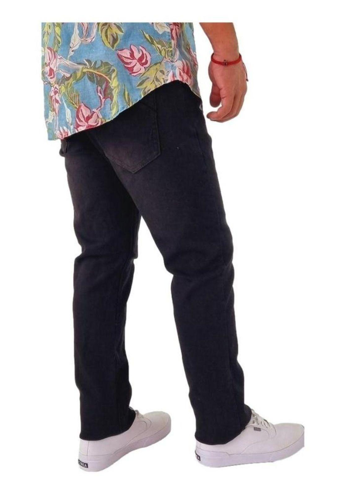 Jeans Elasticados Semirecto Negro Mosaico-2