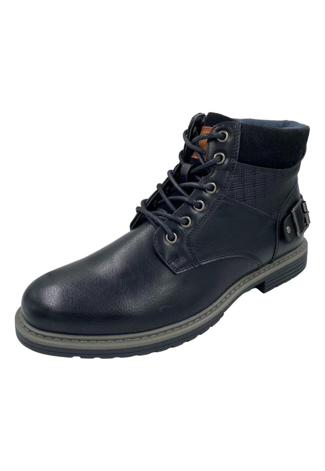 Botín Casual Hombre Forrado Negro 8529-1