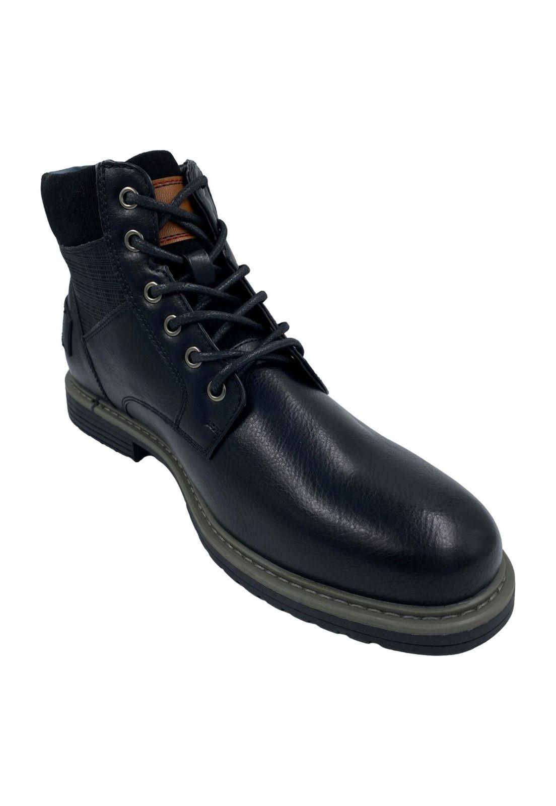 Botín Casual Hombre Forrado Negro 8529-2