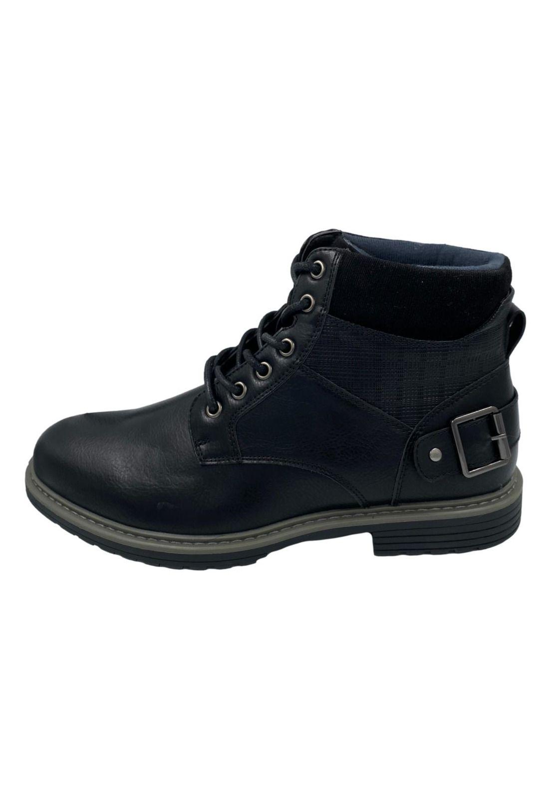 Botín Casual Hombre Forrado Negro 8529-3