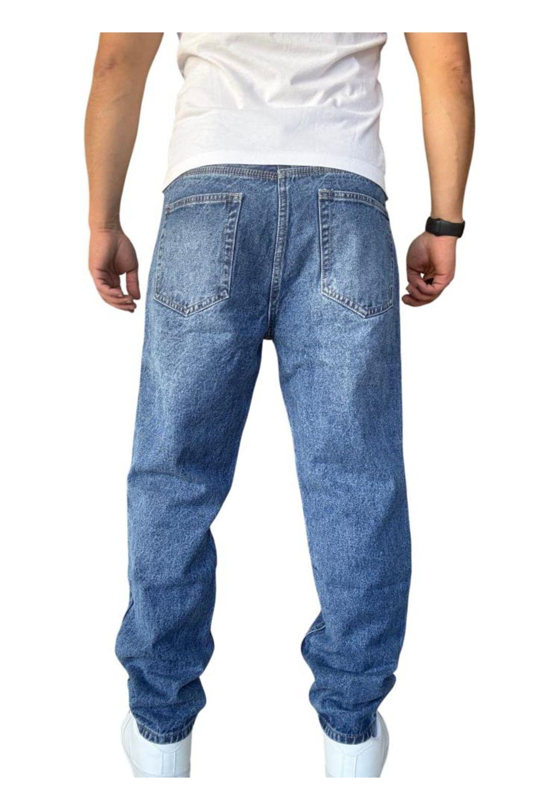 Jeans Tela Rígida Corte Mom Rasgado - 48-4