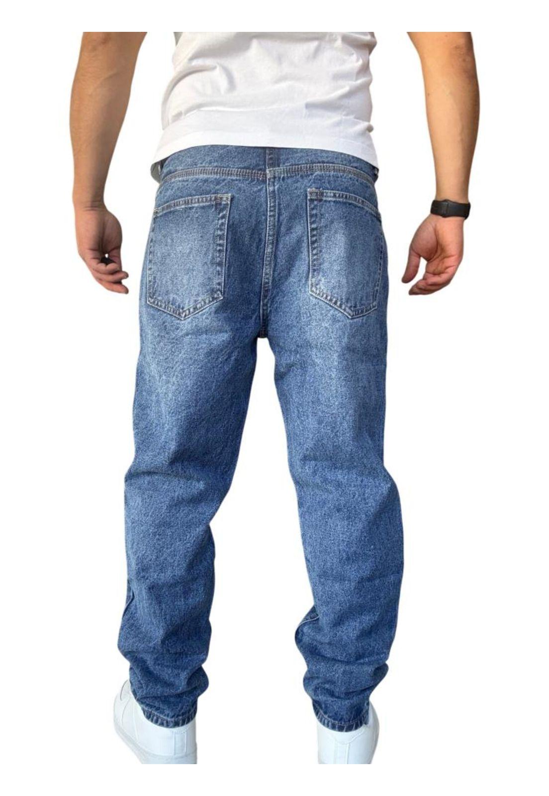 Jeans Tela Rígida Corte Mom Rasgado - 48-5