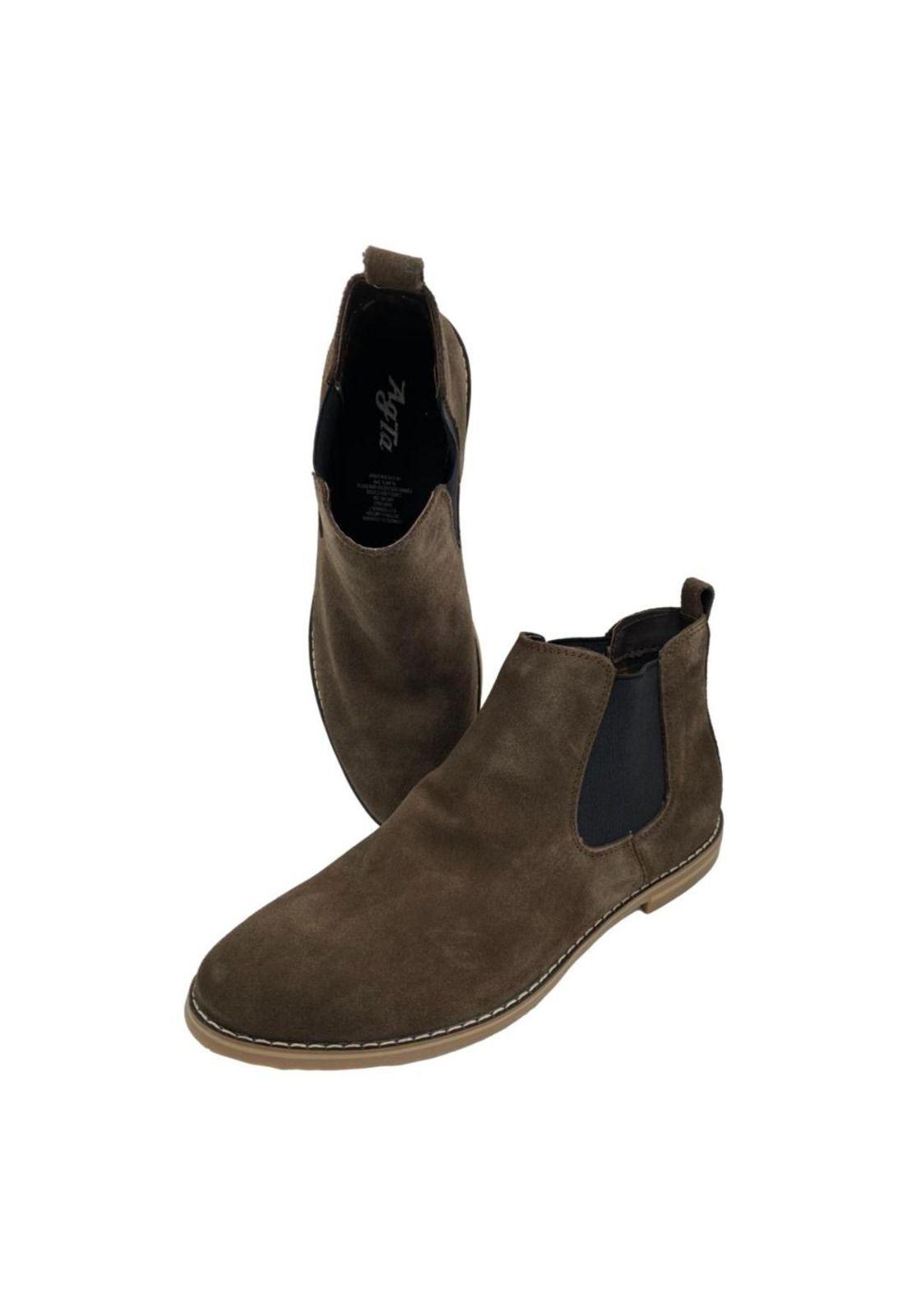 Botín Chelsea Cuero Brown-4