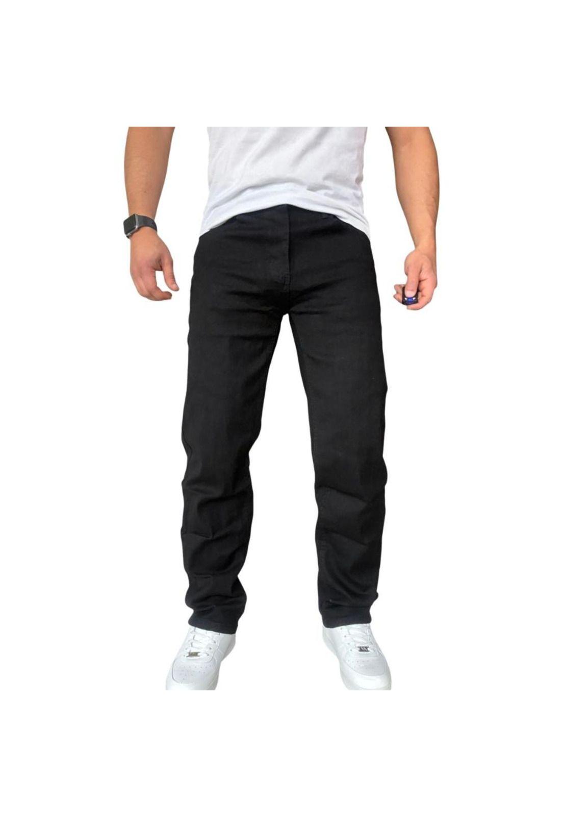 Jeans Elasticados Rectos Straight Fit Negro - 44-1