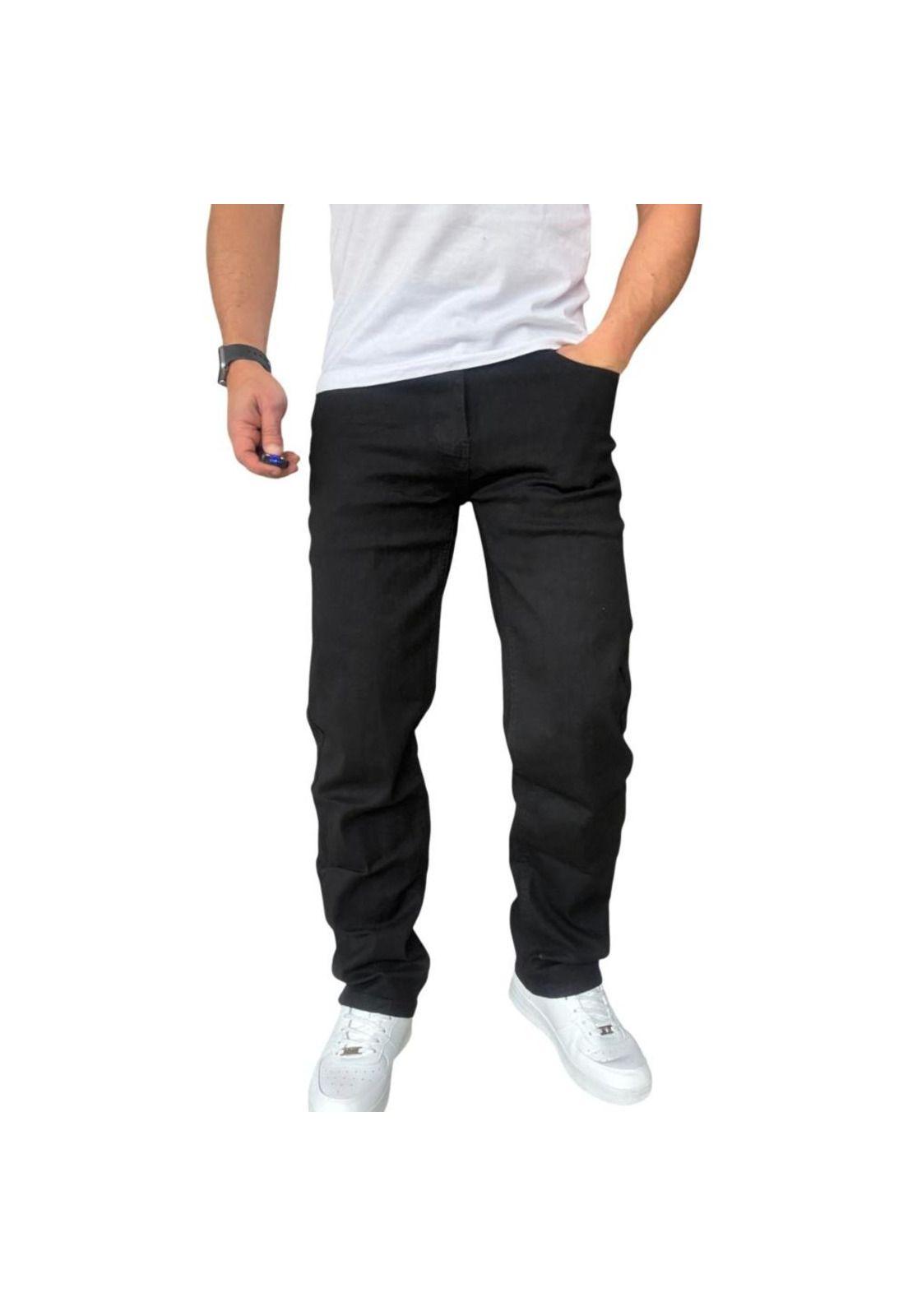 Jeans Elasticados Rectos Straight Fit Negro - 44-4