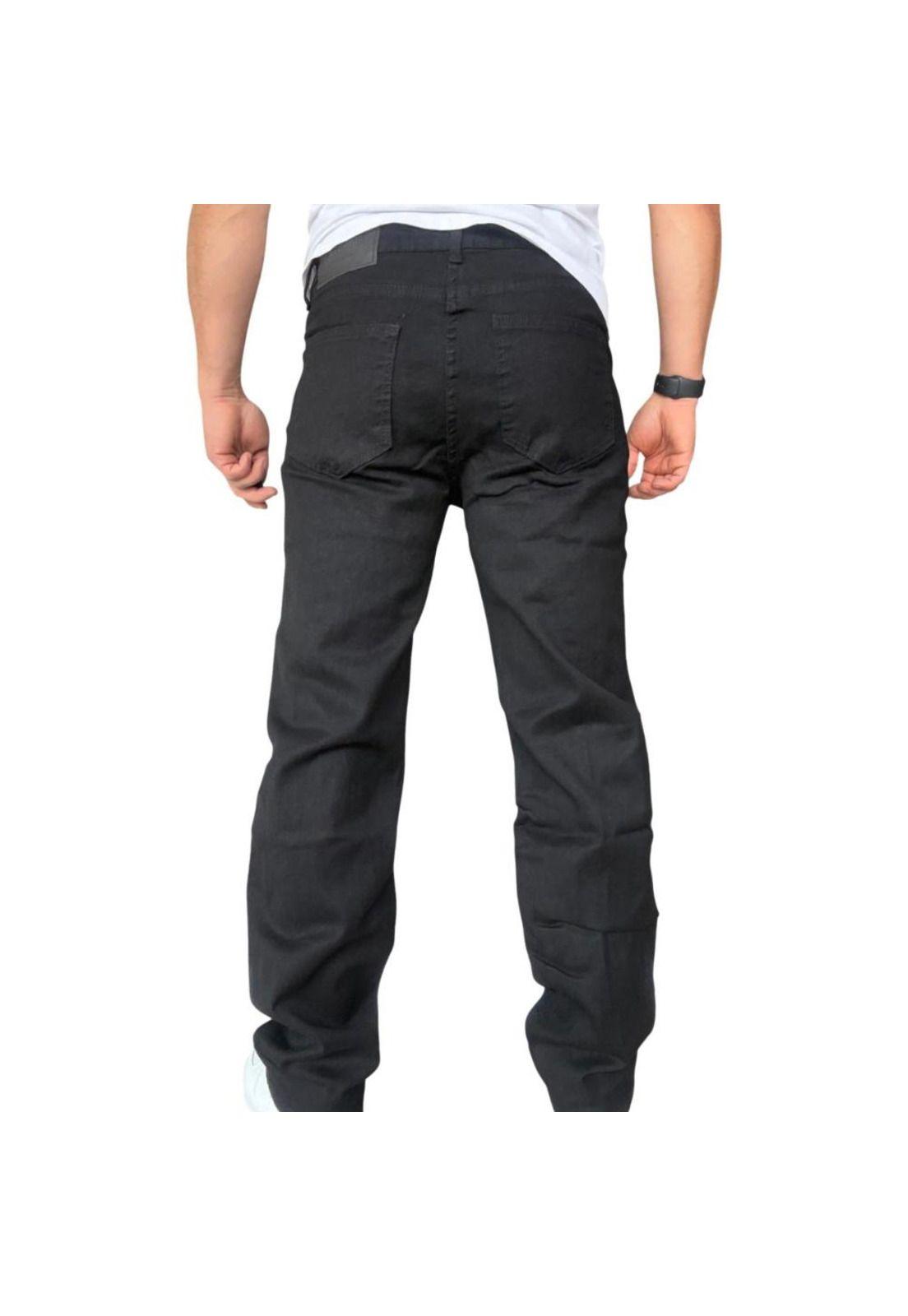 Jeans Elasticados Rectos Straight Fit Negro - 44-6