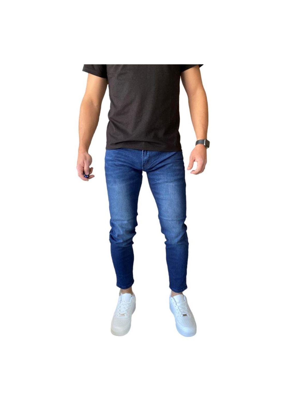 Jeans Super Slim Fit Ankle Fit Azul Oscuro-0