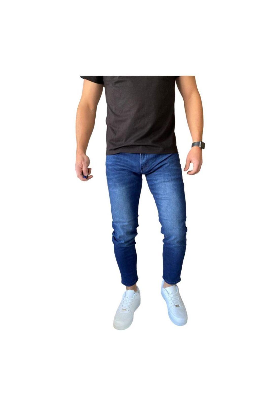 Jeans Super Slim Fit Ankle Fit Azul Oscuro-1