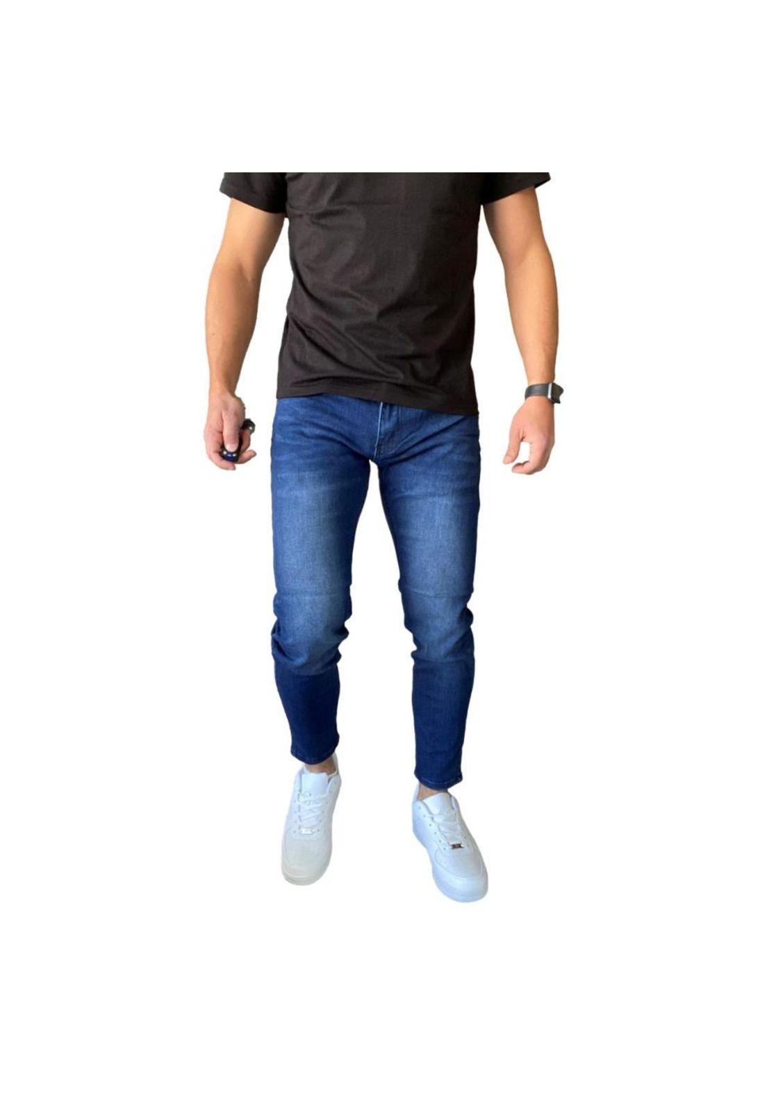 Jeans Super Slim Fit Ankle Fit Azul Oscuro-2