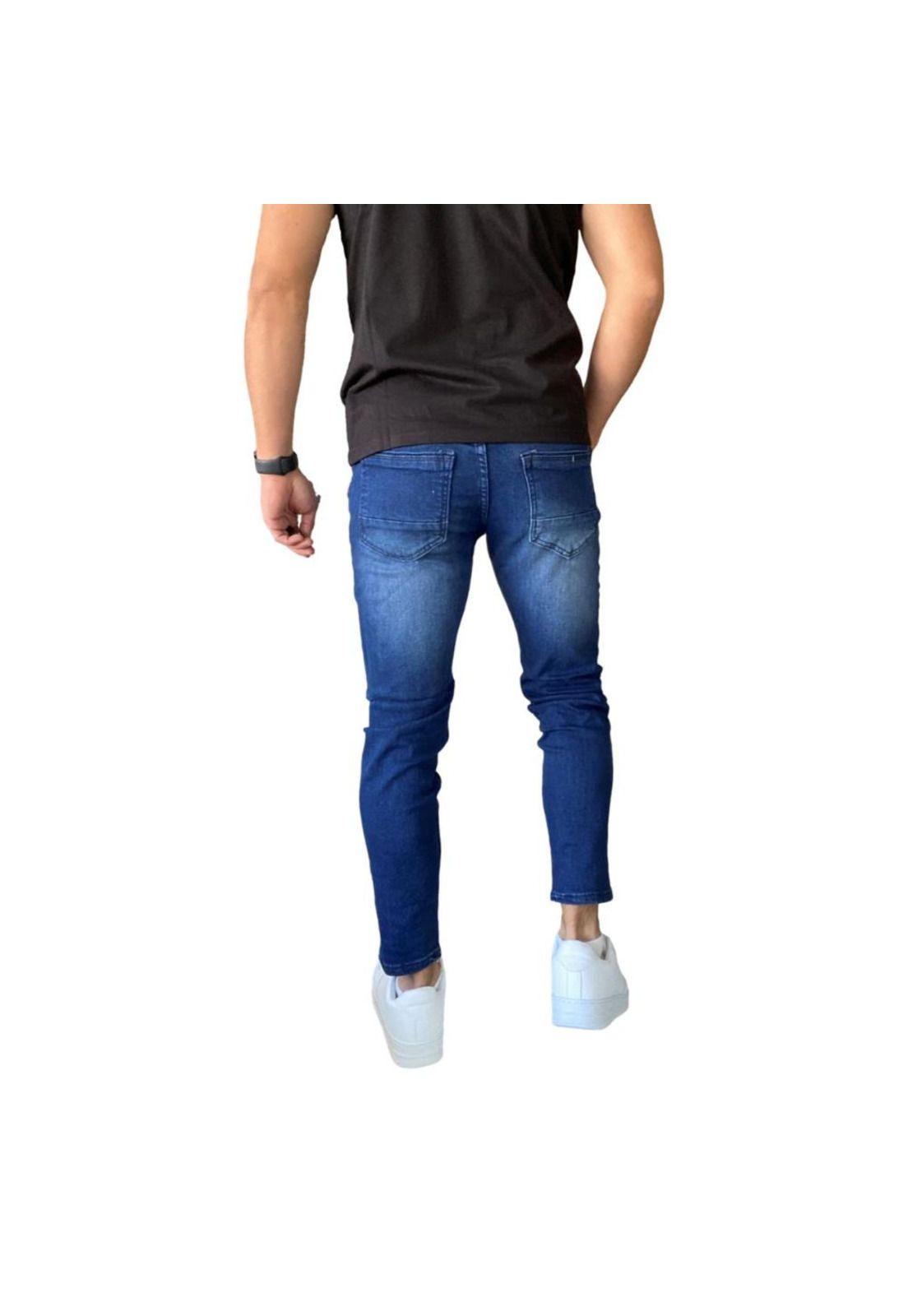 Jeans Super Slim Fit Ankle Fit Azul Oscuro-3
