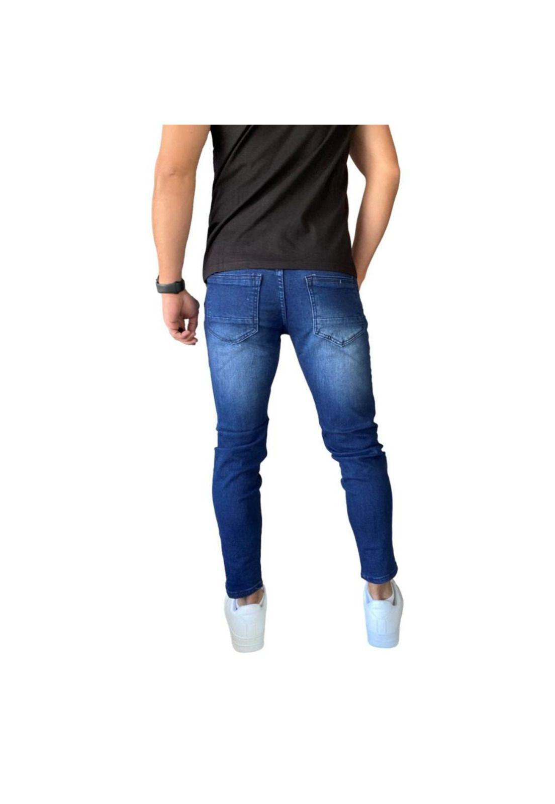 Jeans Super Slim Fit Ankle Fit Azul Oscuro-4