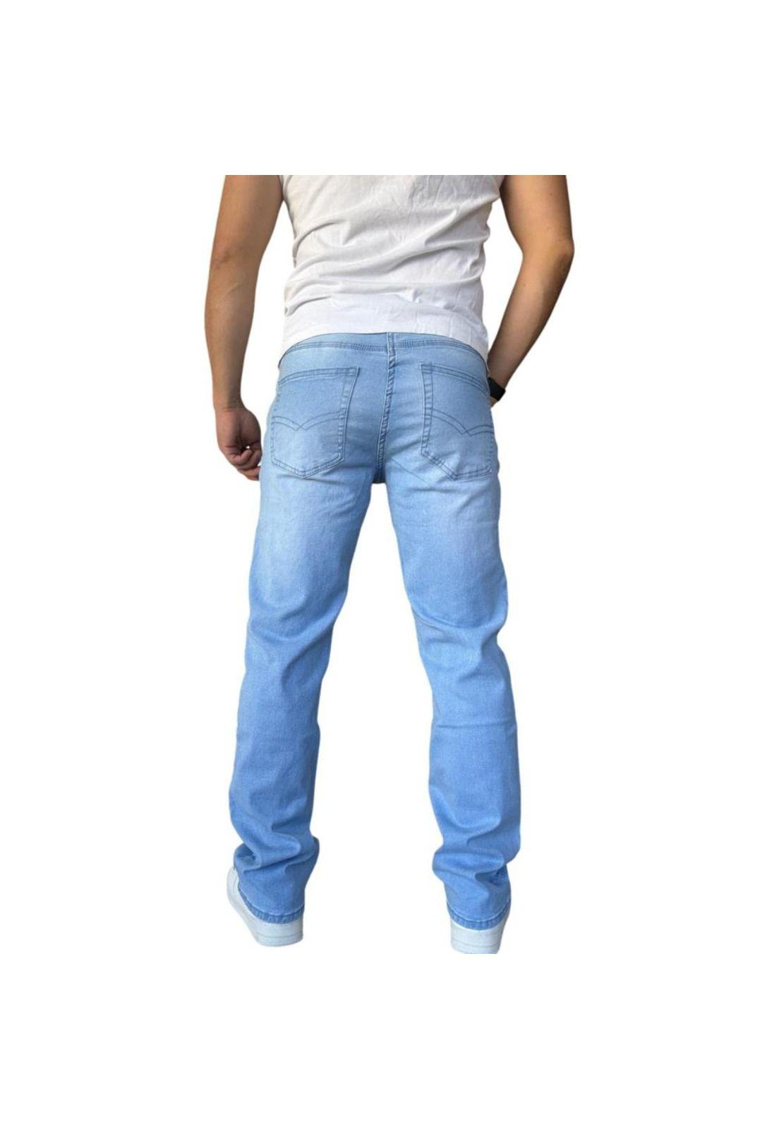 Jeans Elasticados Rectos Straight Fit Celeste Focalizado - 42-4