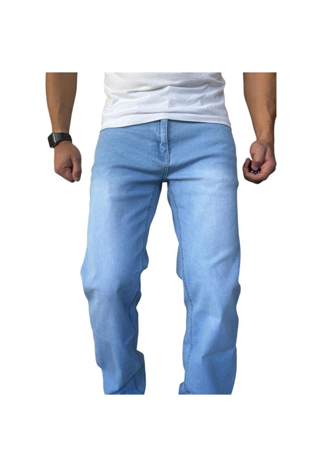 Jeans Elasticados Rectos Straight Fit Celeste Focalizado - 42-6