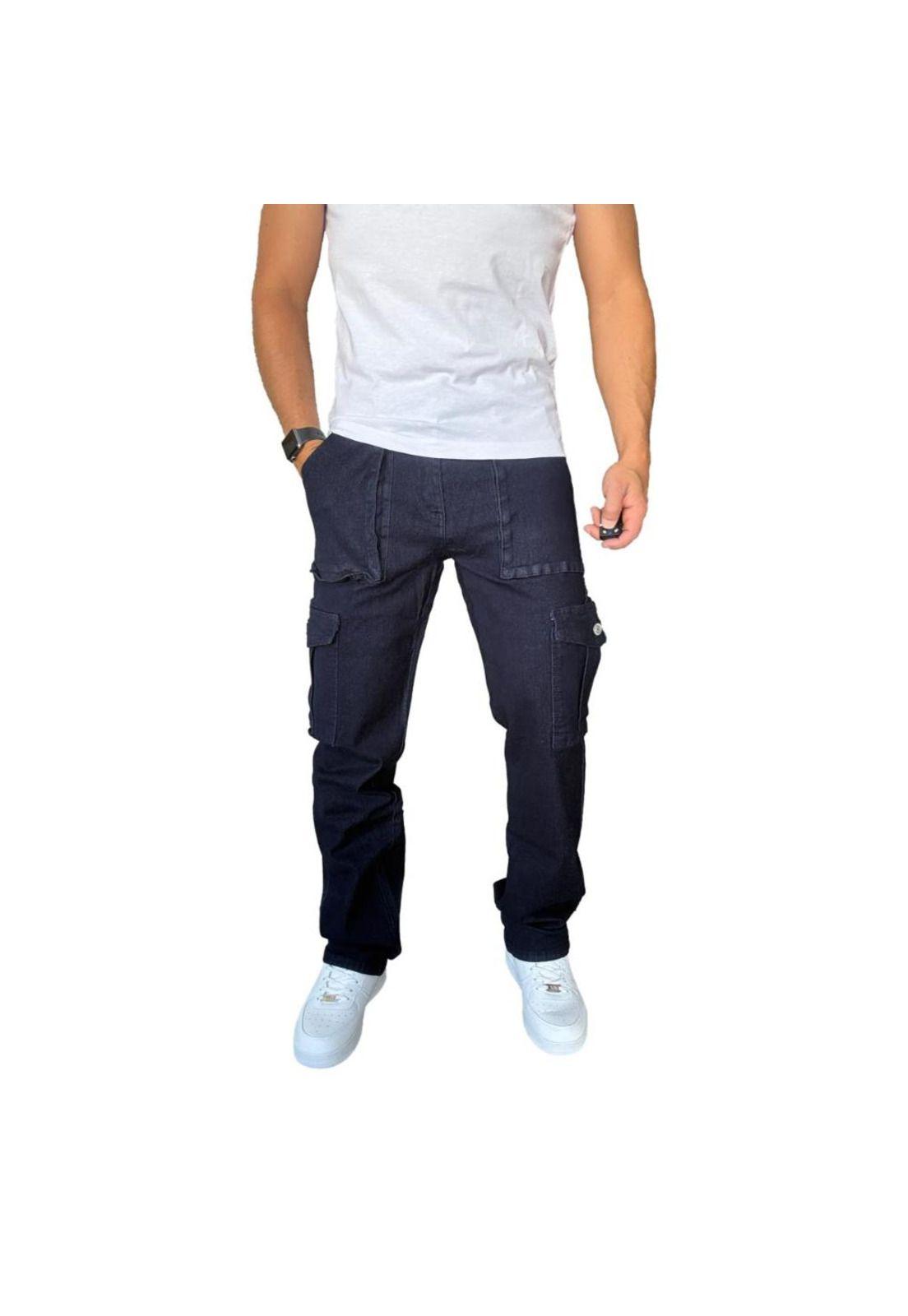 Jeans Cargo Elasticado Straight Fit Recto-2