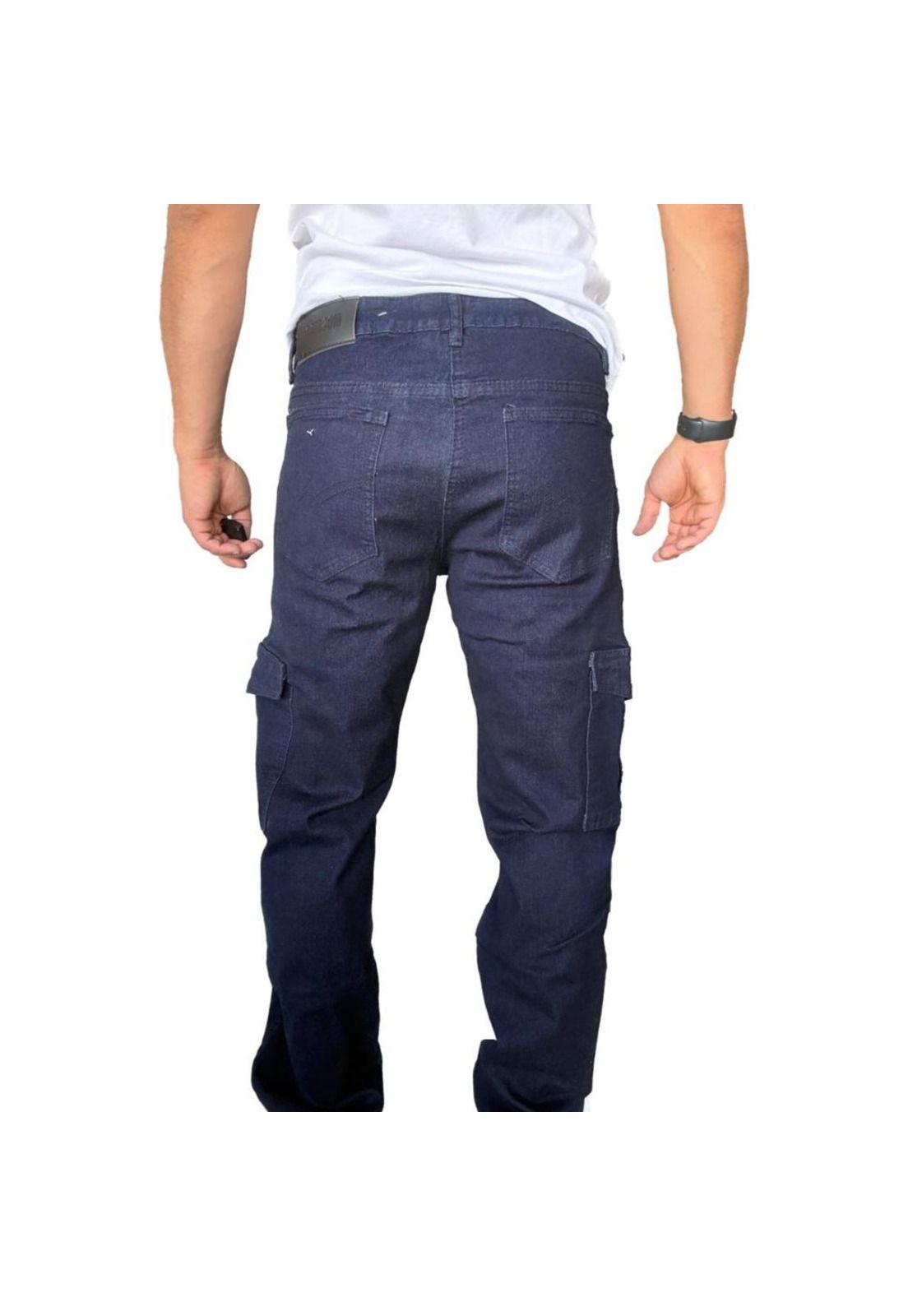 Jeans Cargo Elasticado Straight Fit Recto-6